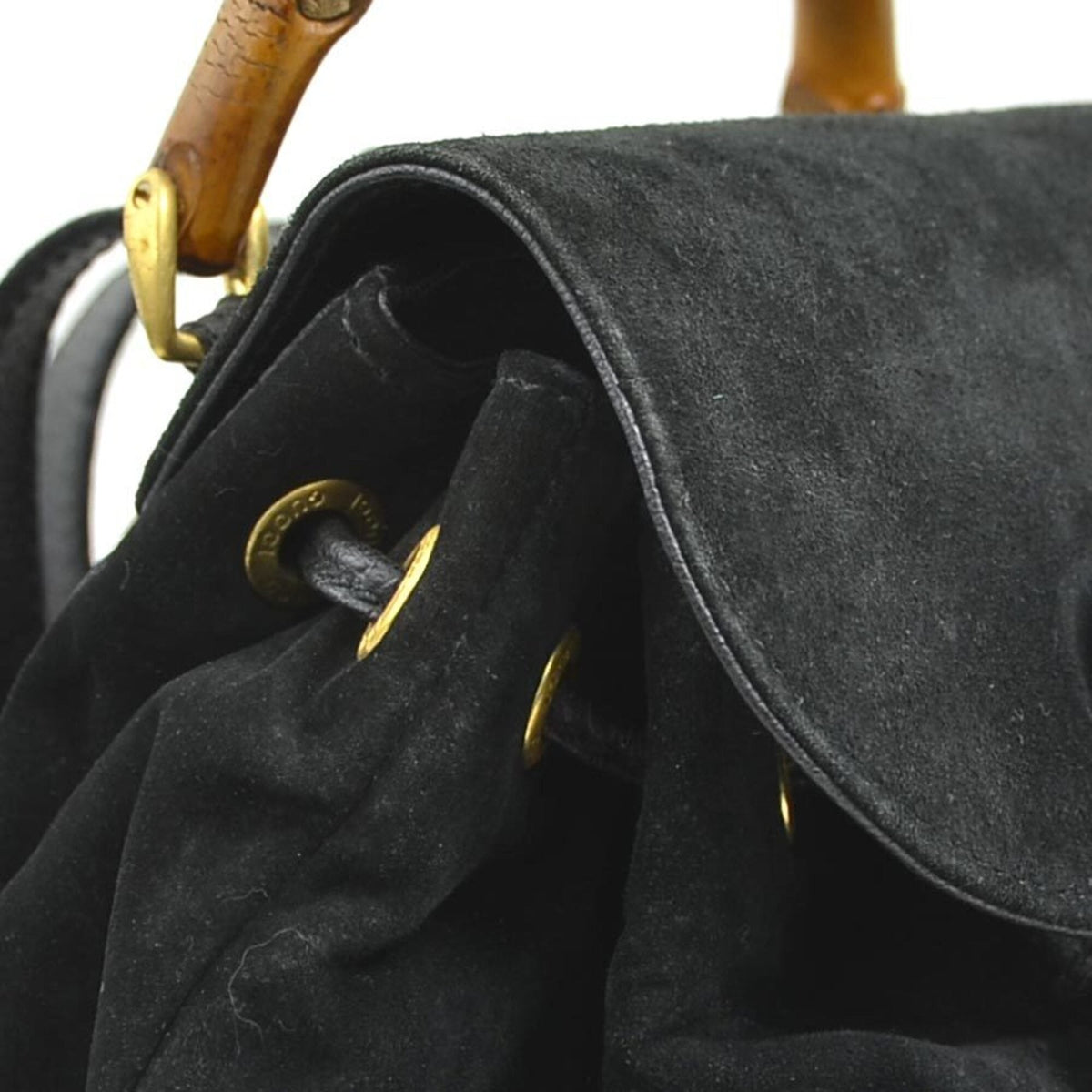 Gucci Black Suede Backpack (Pre-Owned)