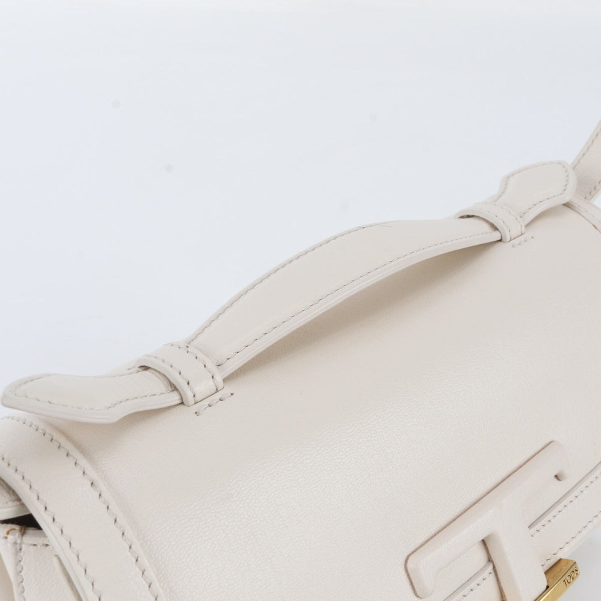 Tod's White Leather Crossbody Bag Handbag Shoulder Bag Tote Bag (Pre-Owned)