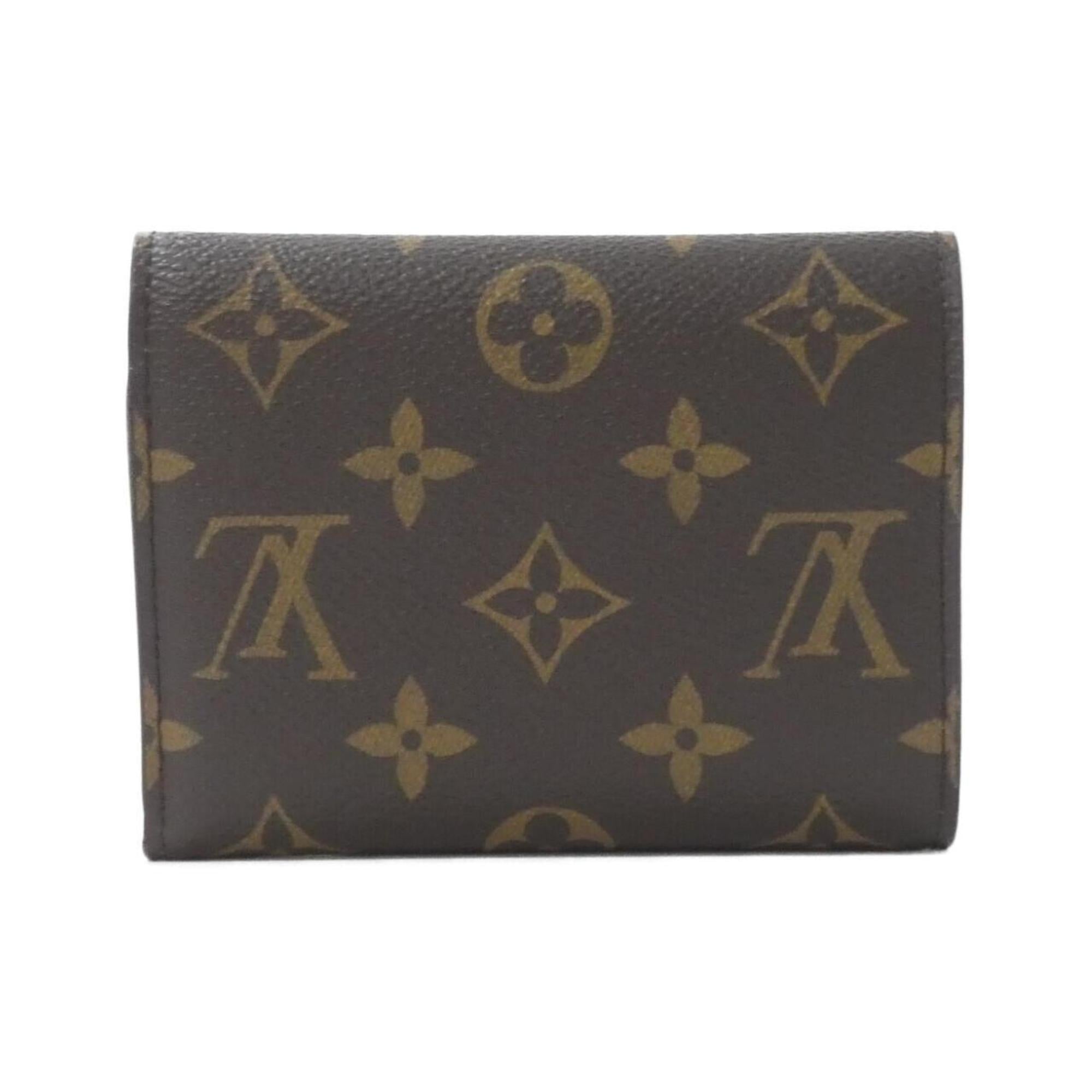 Louis Vuitton Monogram Marron Coated Canvas Wallet (Tri-Fold) (Pre-Owned)