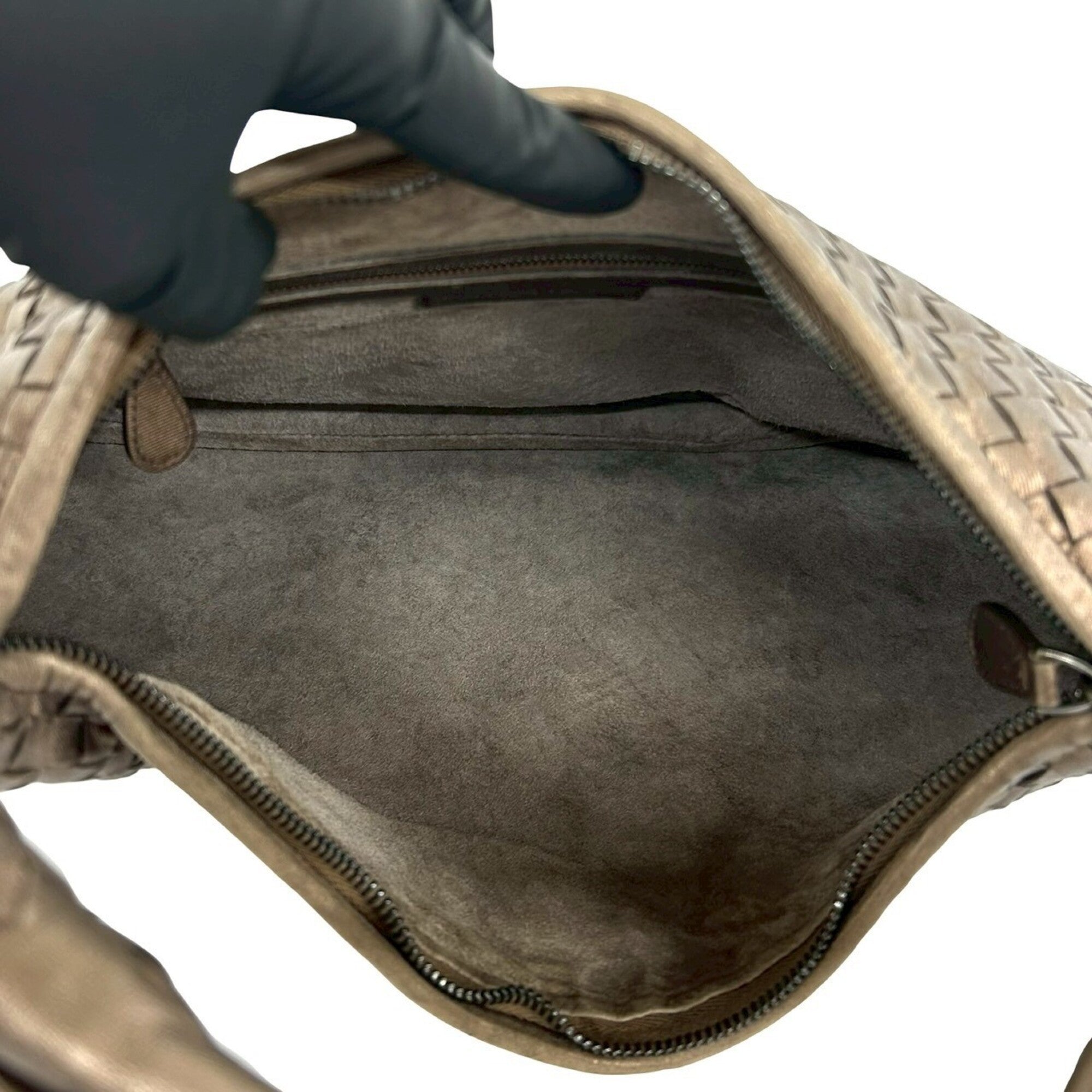 Bottega Veneta Brown Leather Handbag Shoulder Bag (Pre-Owned)