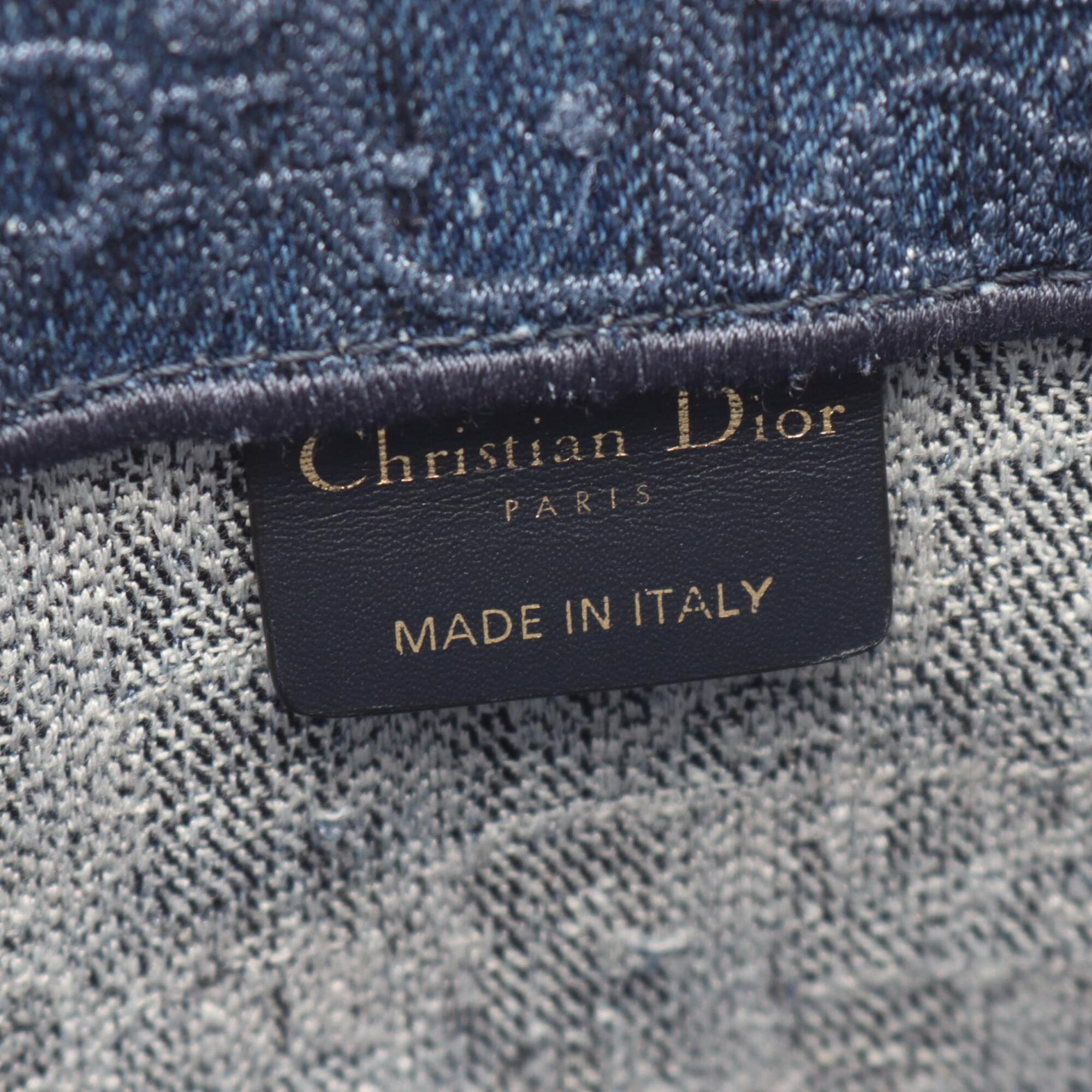 Christian Dior Navy Denim Handbag Tote Bag (Pre-Owned)