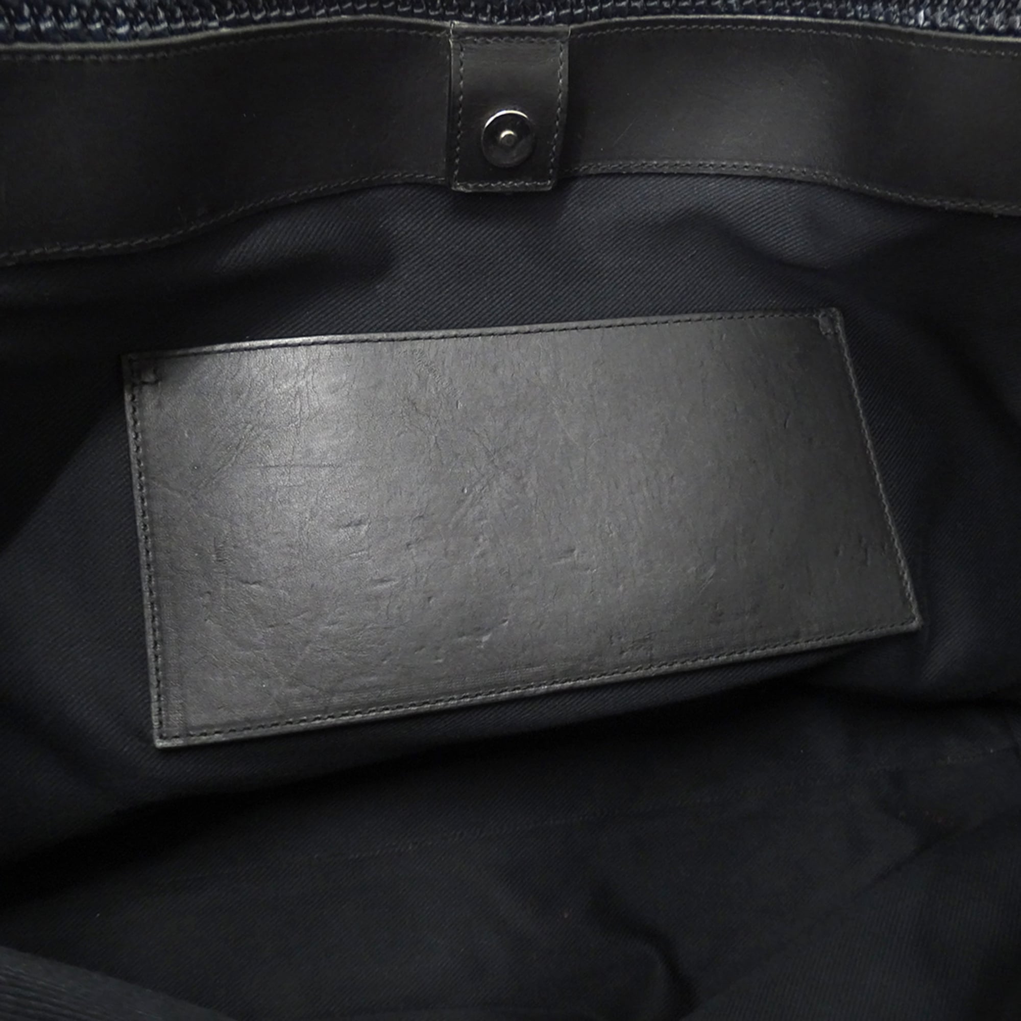 Saint Laurent Black Raffia Handbag Tote Bag (Pre-Owned)