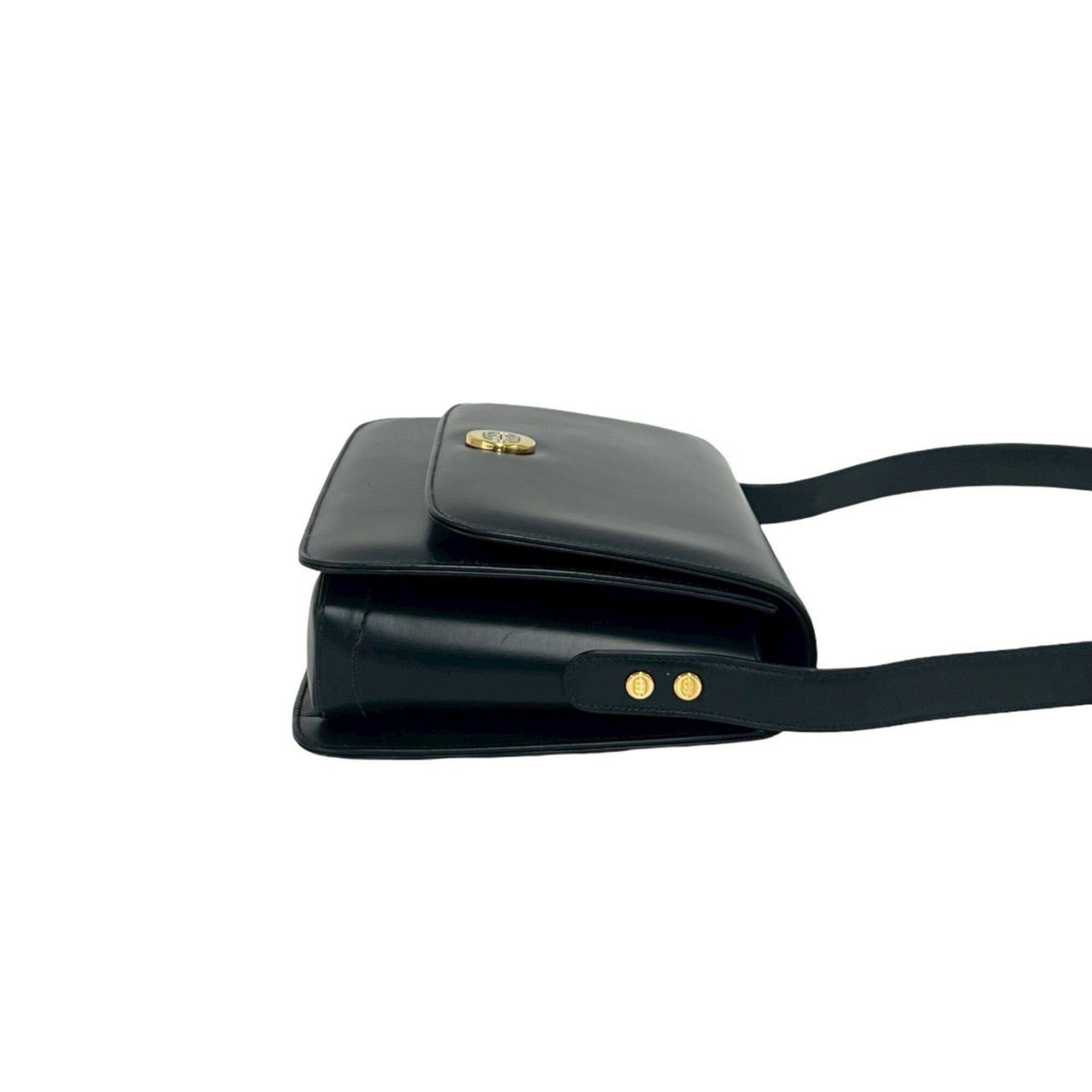 Gucci Navy Leather Pochette Shoulder Bag (Pre-Owned)