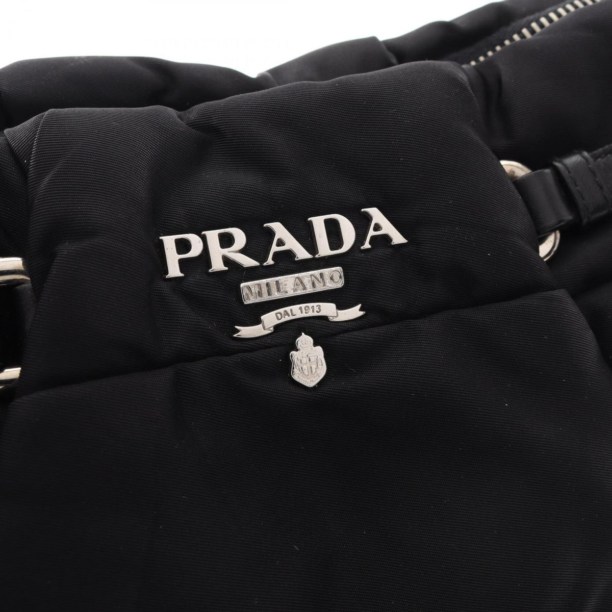 Prada Black Nylon Handbag Shoulder Bag (Pre-Owned)