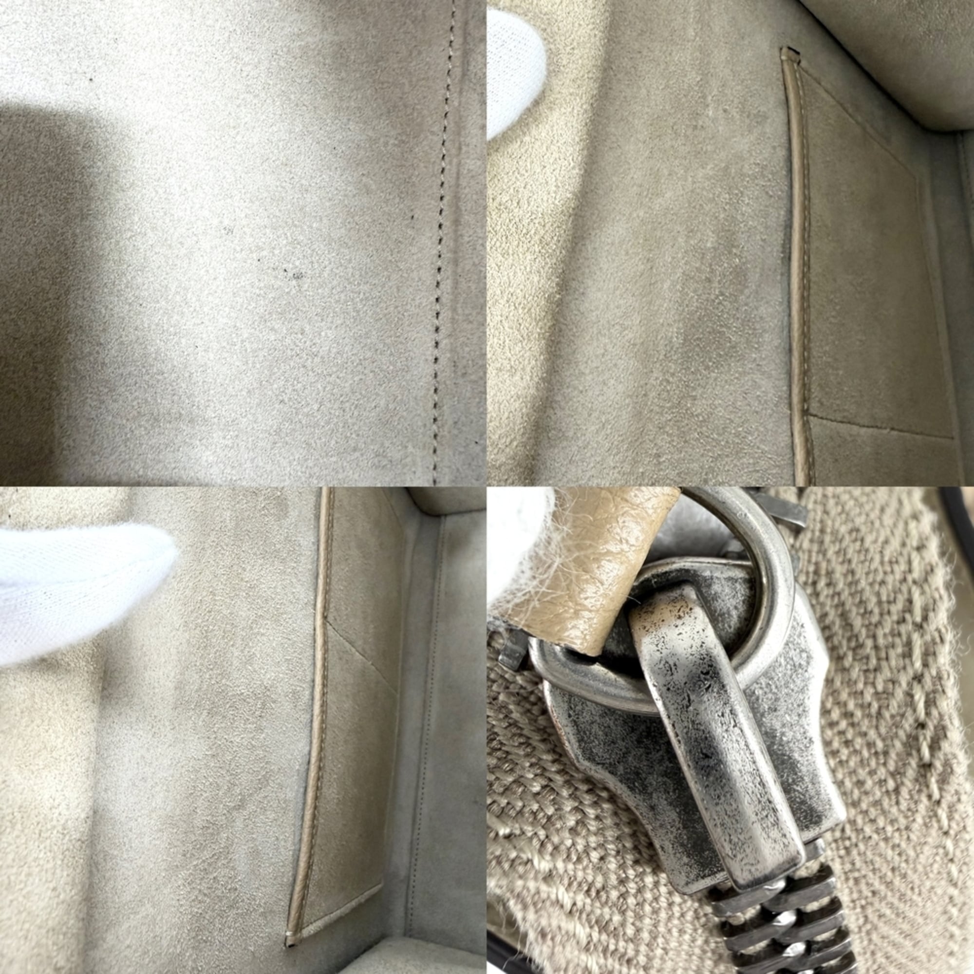 Celine Brown White Leather Handbag (Pre-Owned)
