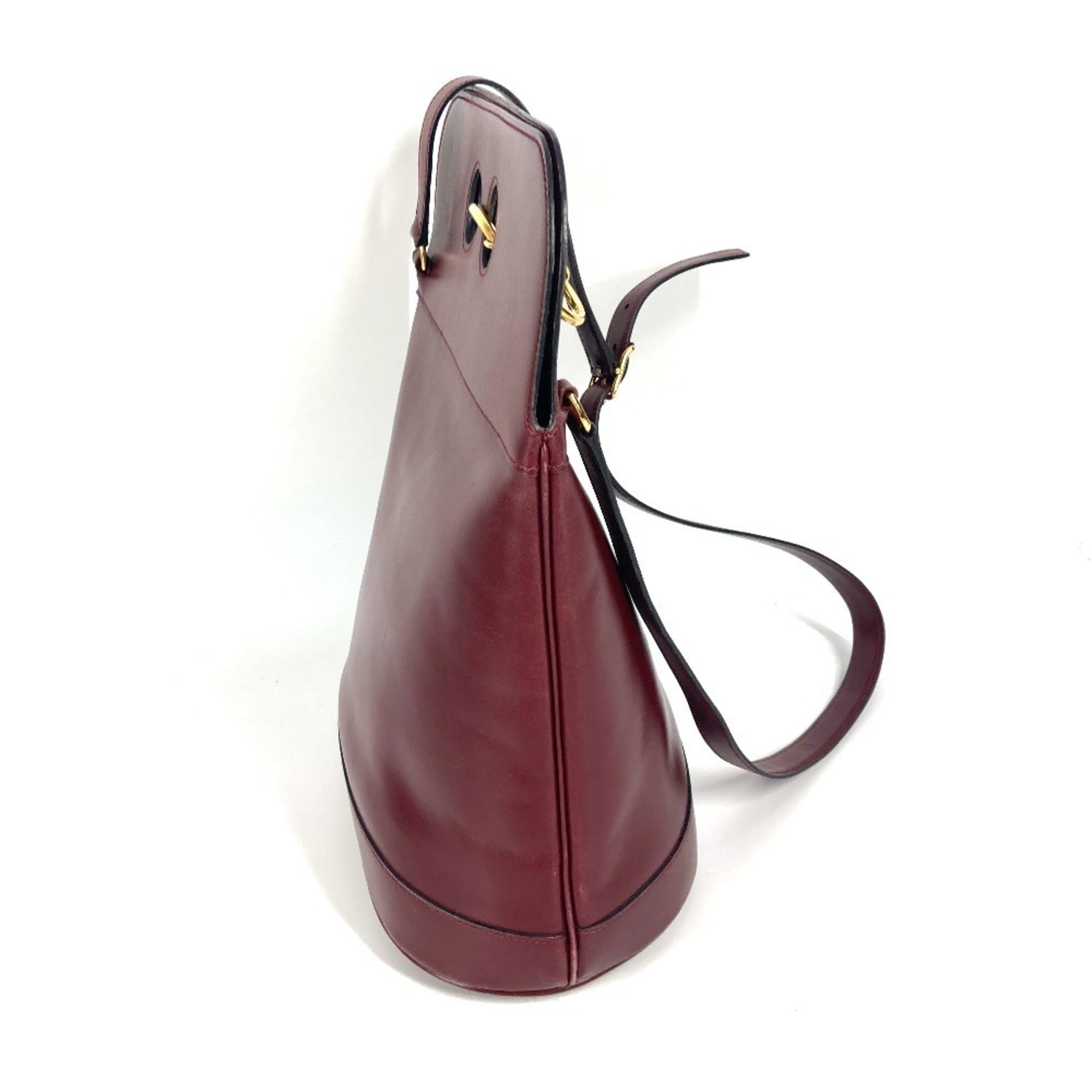Hermes Bordeaux Leather Shoulder Bag (Pre-Owned)