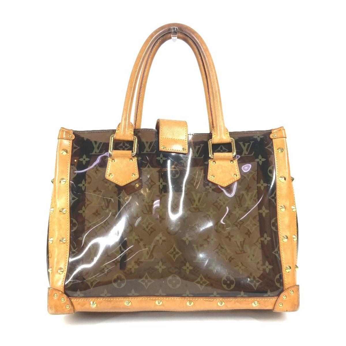 Louis Vuitton Brown Vinyl Shoulder Bag Tote Bag (Pre-Owned)
