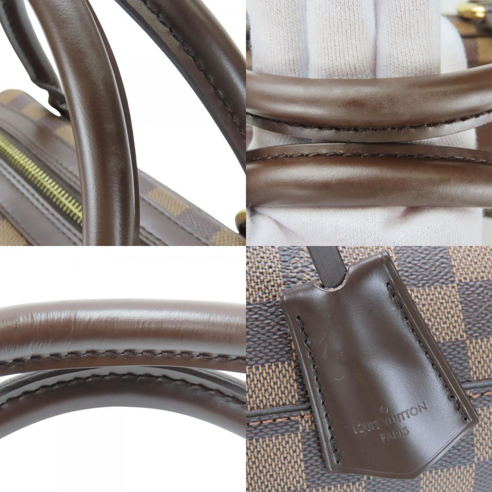 Louis Vuitton Brown Ebene Damier Canvas Leather Handbag (Pre-Owned)