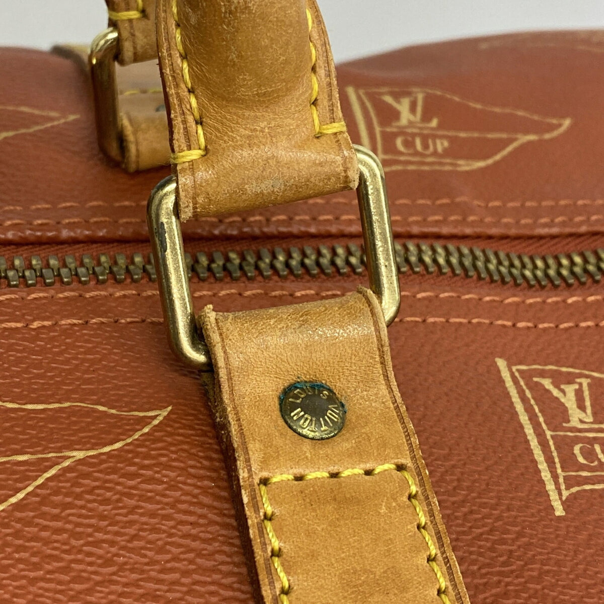 Louis Vuitton Red Color Boston Bag (Pre-Owned)