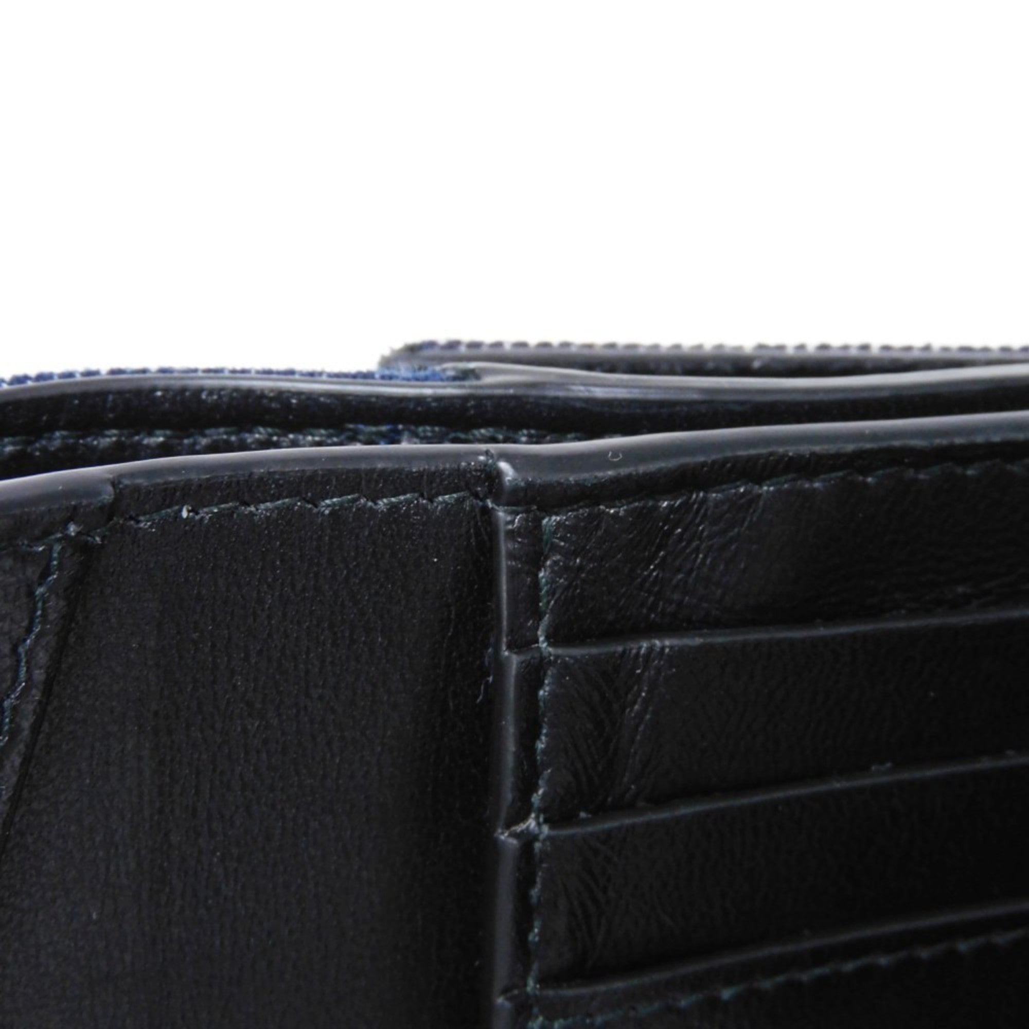 Bvlgari Blue Denim Wallet (Tri-Fold) (Pre-Owned)