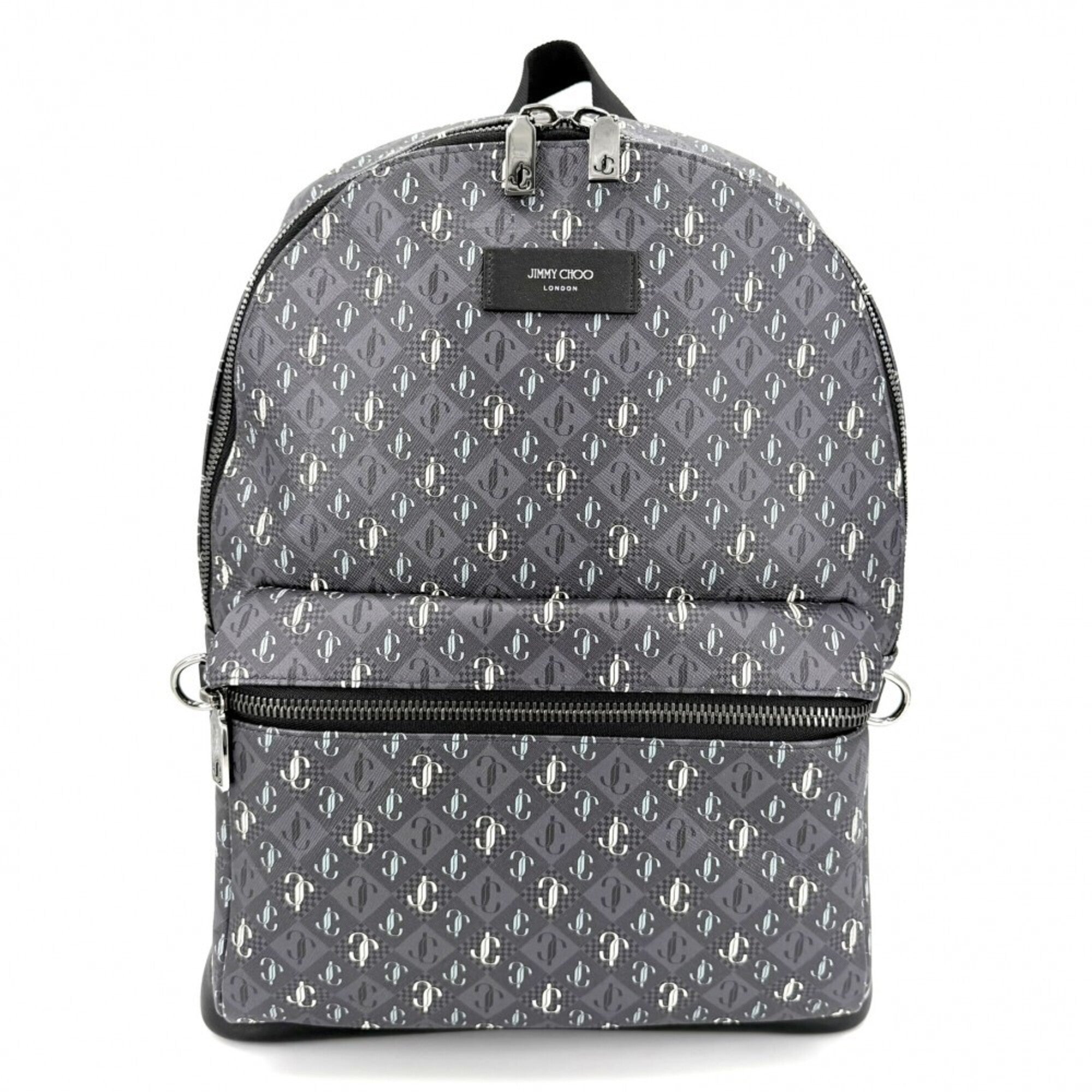 Jimmy Choo Gray Leather Backpack (Pre-Owned)