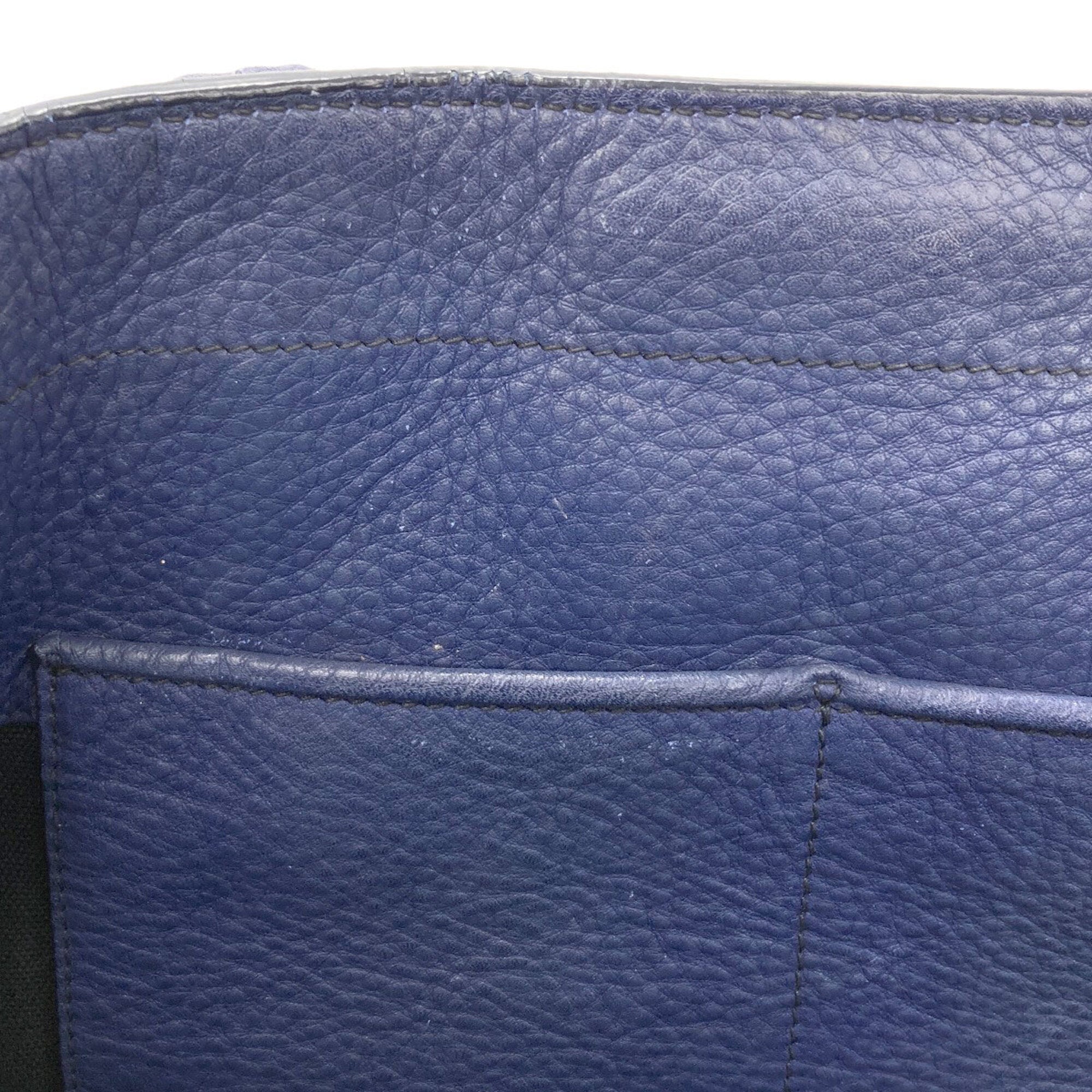 Miu Miu Blue Leather Tote Bag (Pre-Owned)