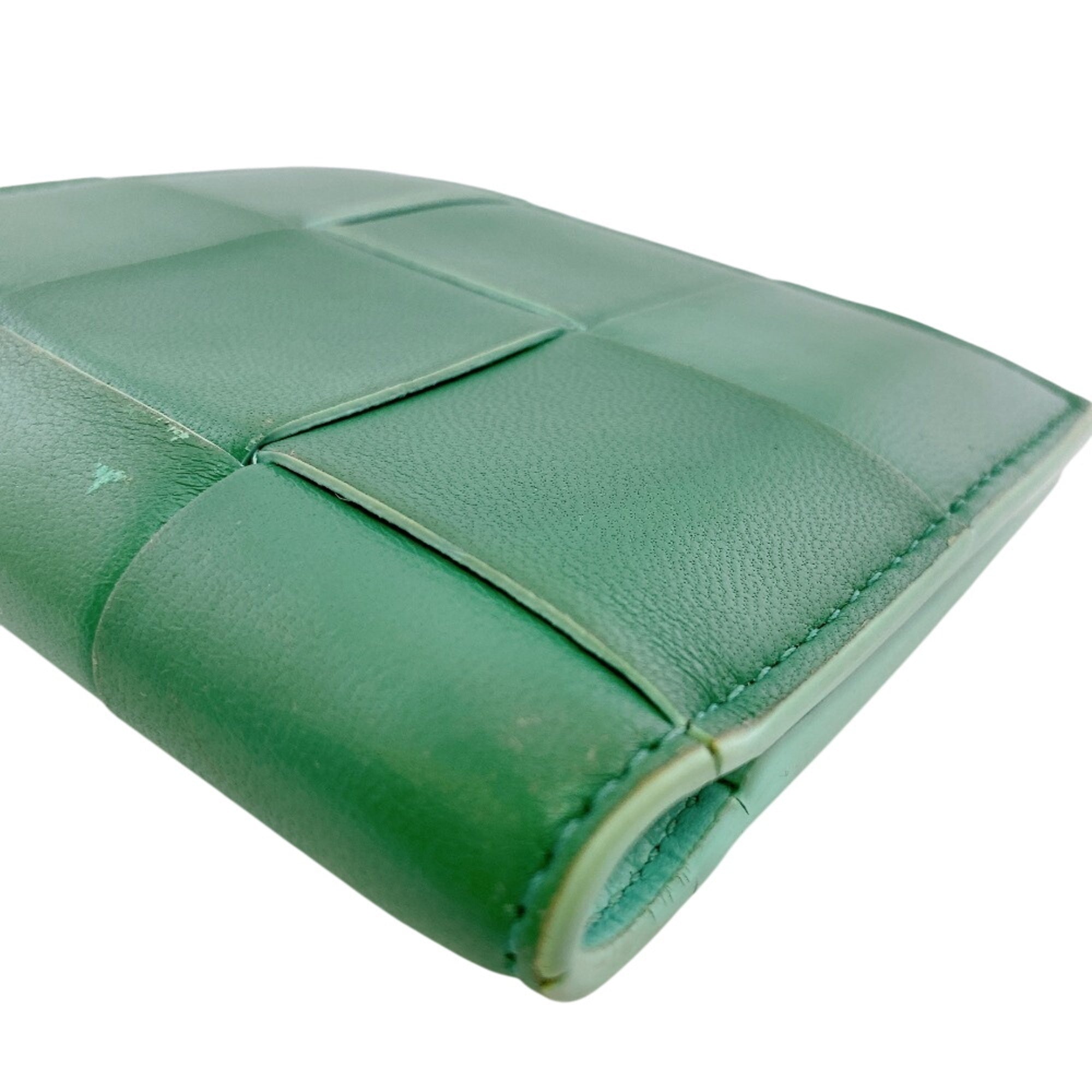 Bottega Veneta Green Leather Wallet (Bi-Fold) (Pre-Owned)