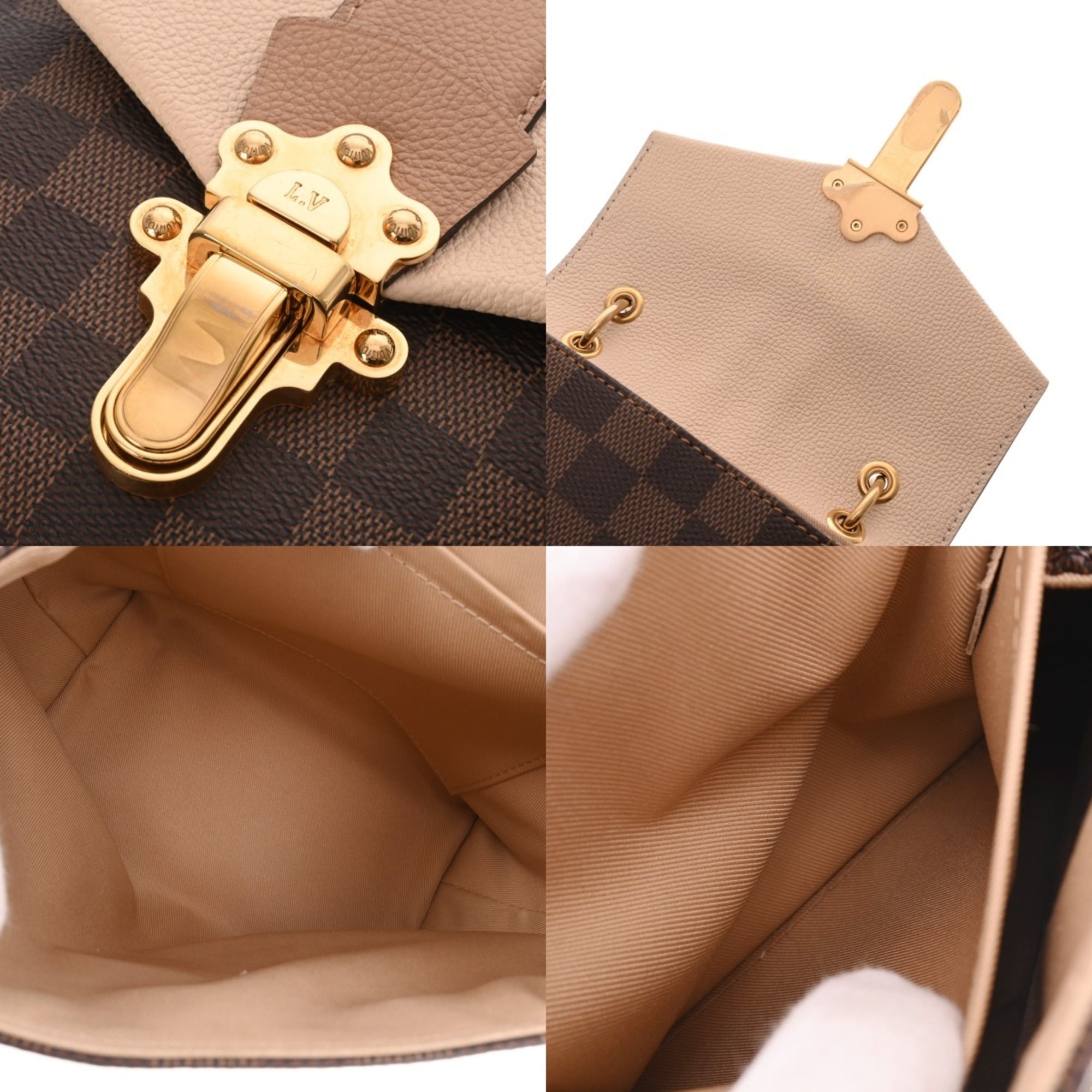 Louis Vuitton Brown Cream Damier Canvas Backpack (Pre-Owned)