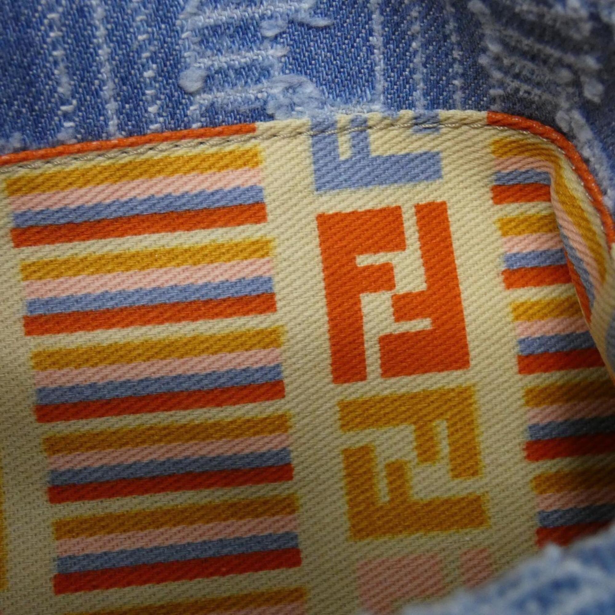 Fendi Blue Denim Shoulder Bag (Pre-Owned)