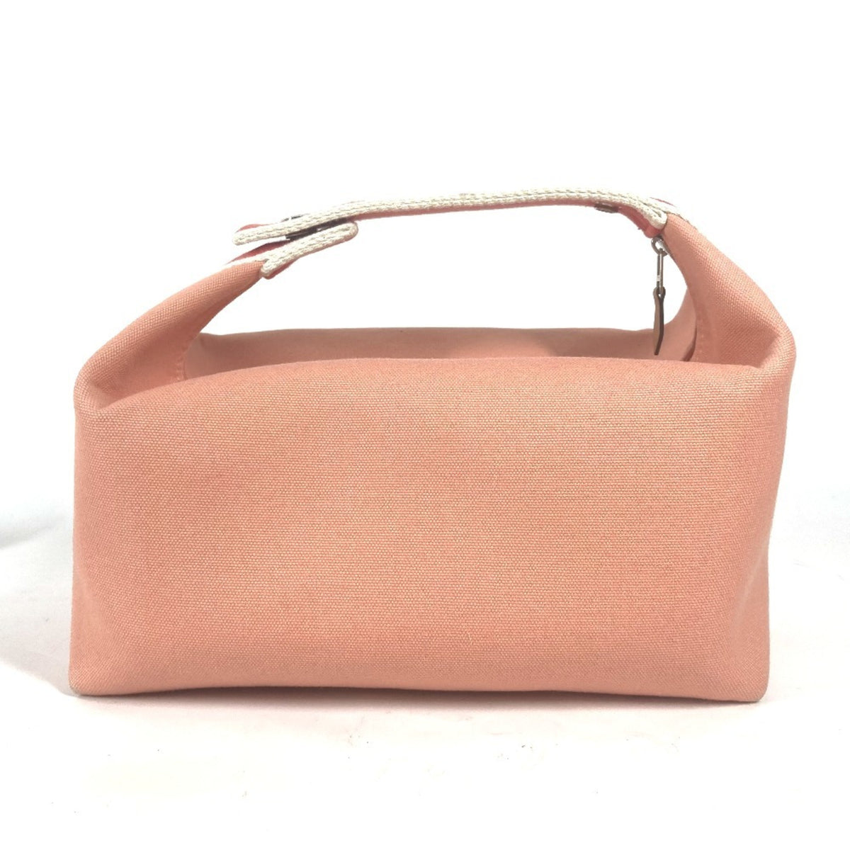 Hermes Pink Canvas Handbag Pouch Vanity Bag (Pre-Owned)