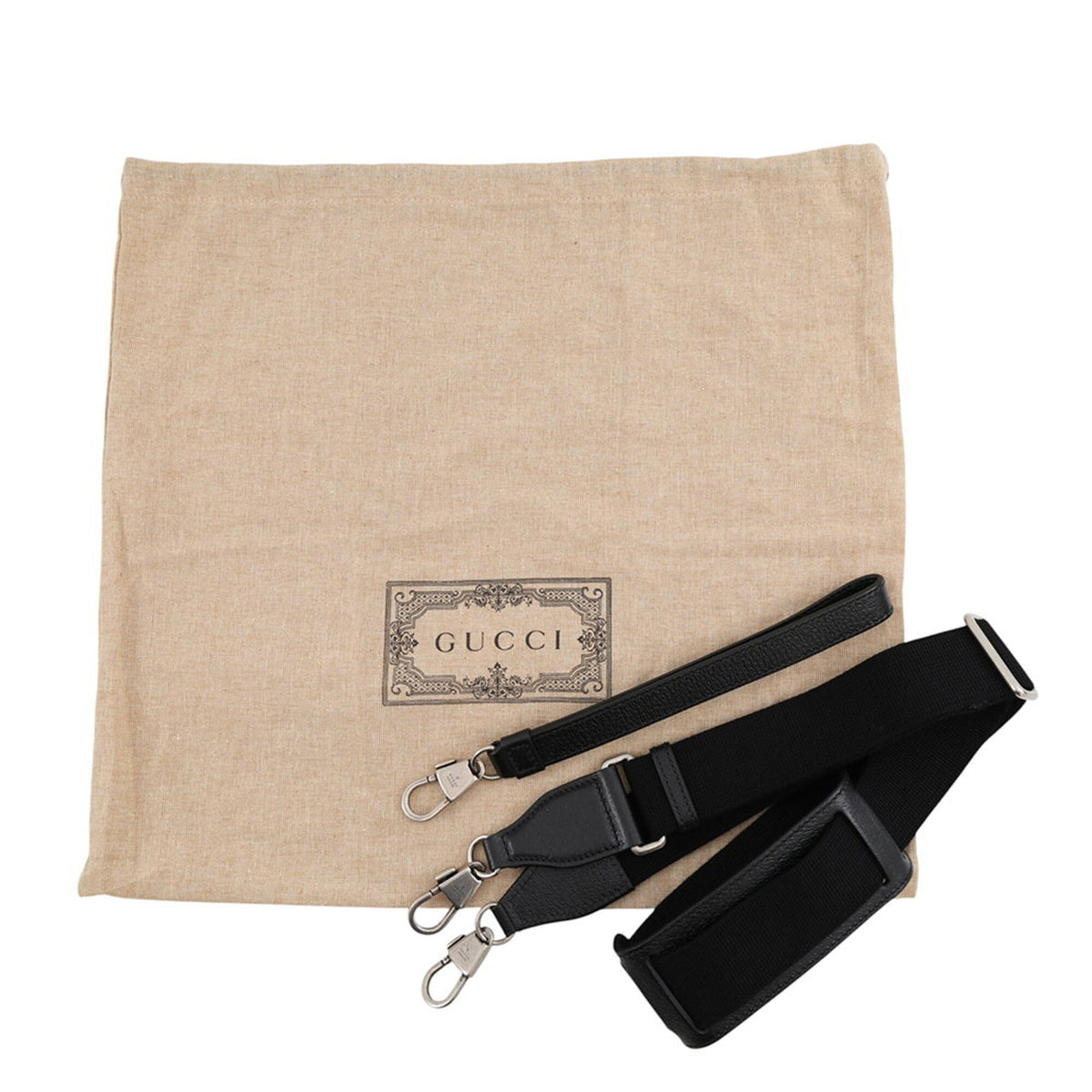 Gucci Black Canvas Handbag Messenger Bag Shoulder Bag (Pre-Owned)