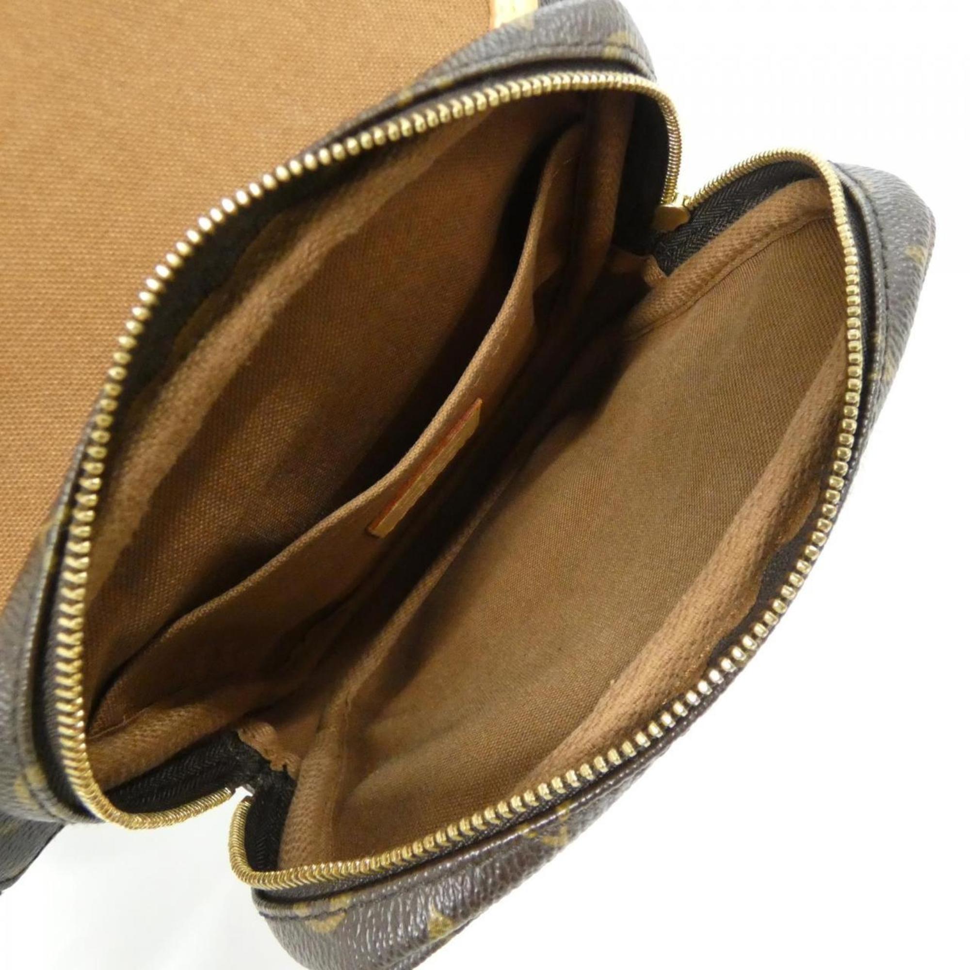 Louis Vuitton Marron Coated Canvas Shoulder Bag (Pre-Owned)