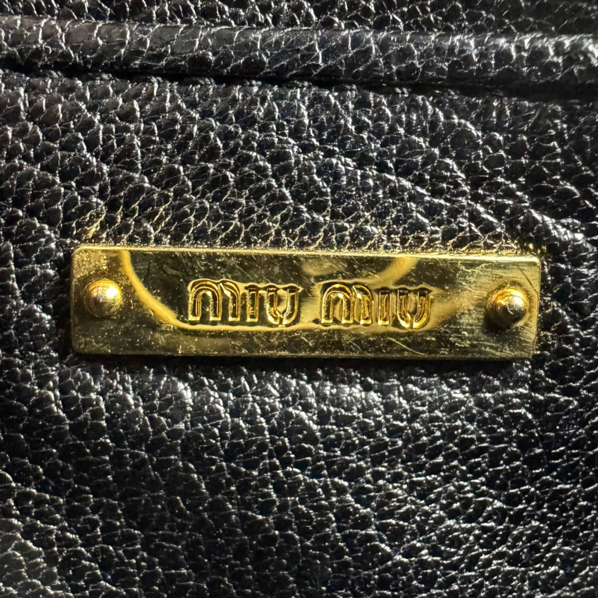 Miu Miu Black Leather Shoulder Bag (Pre-Owned)