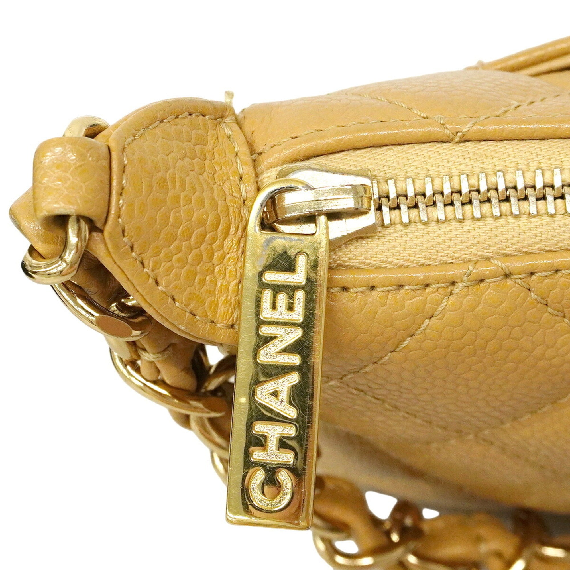 Chanel Brown Grained Calfskin Shoulder Bag (Pre-Owned)