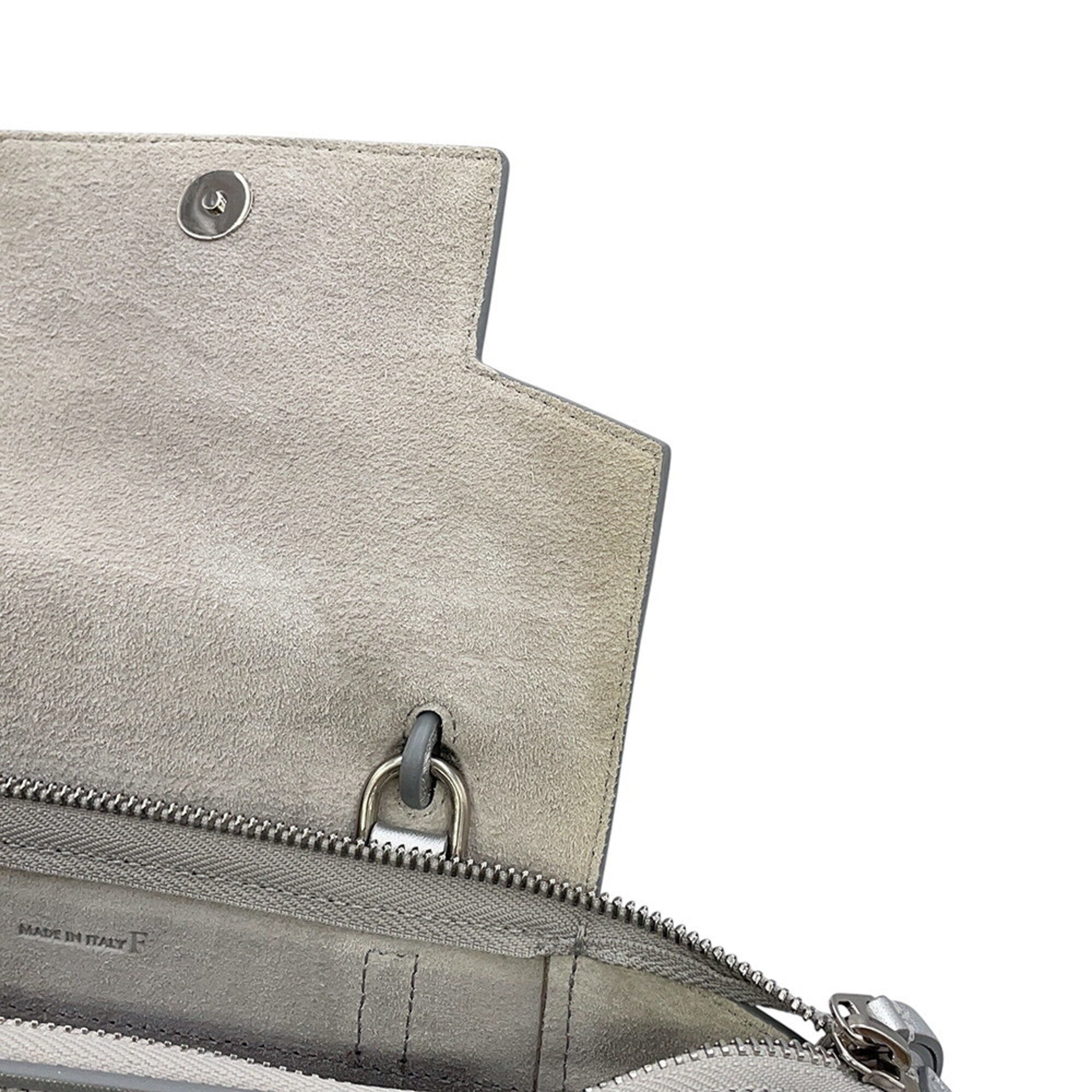 Celine Silver Leather Handbag (Pre-Owned)
