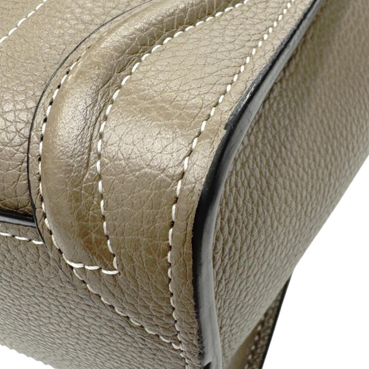 Celine Luggage Gray Beige Leather Handbag Shoulder Bag (Pre-Owned)
