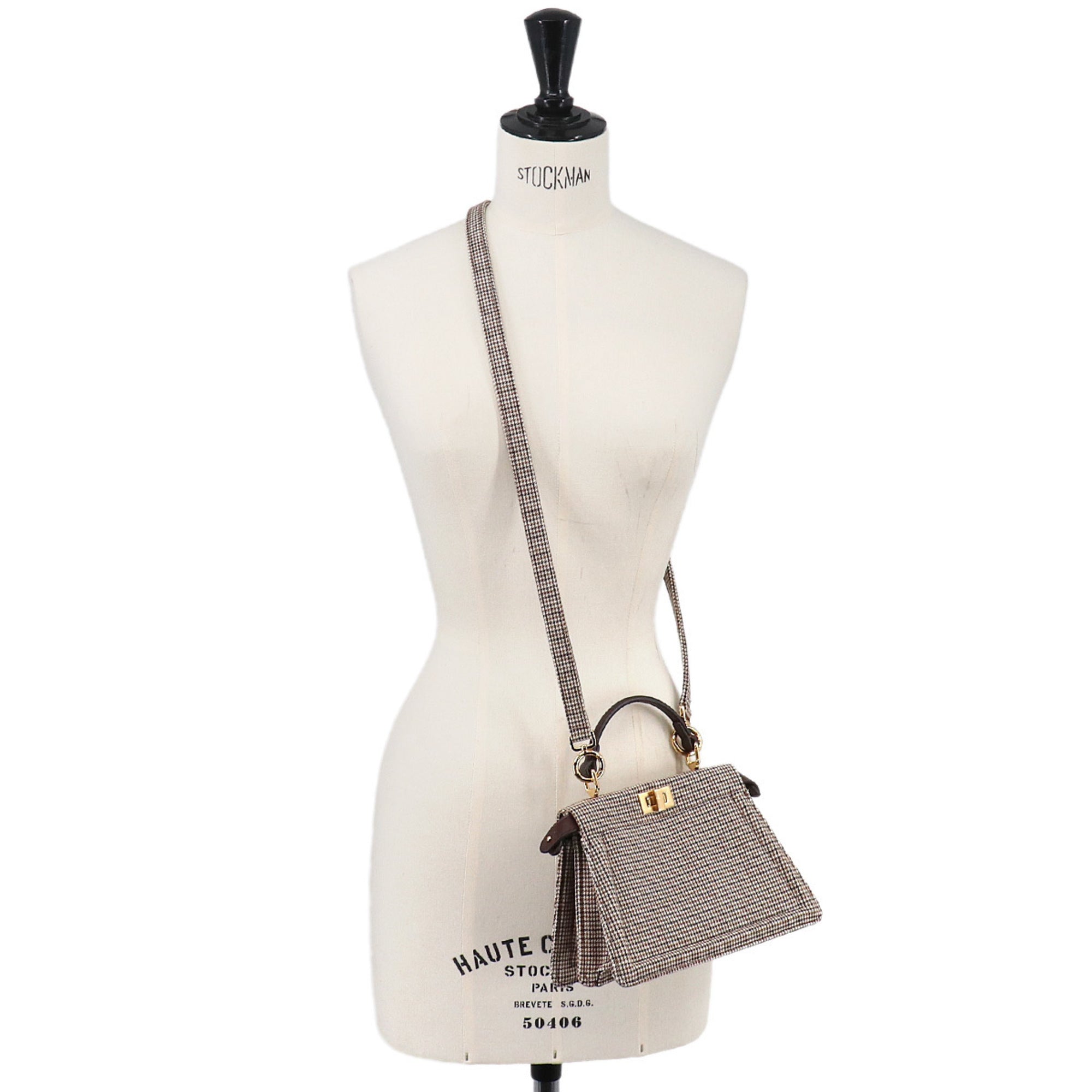 Fendi Brown Canvas Leather Handbag (Pre-Owned)
