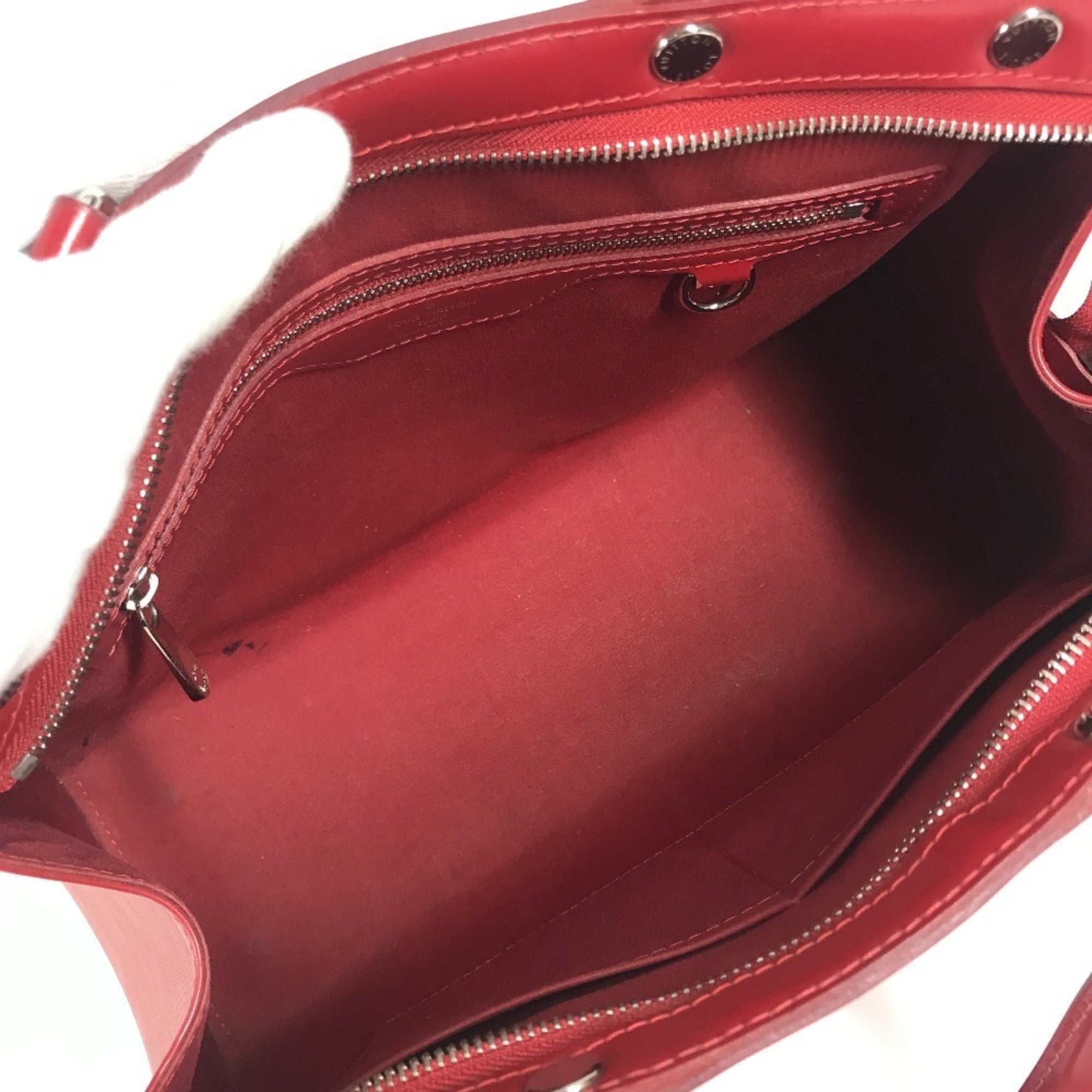 Louis Vuitton Carmine Red Color Epi Leather Handbag Shoulder Bag Tote Bag (Pre-Owned)