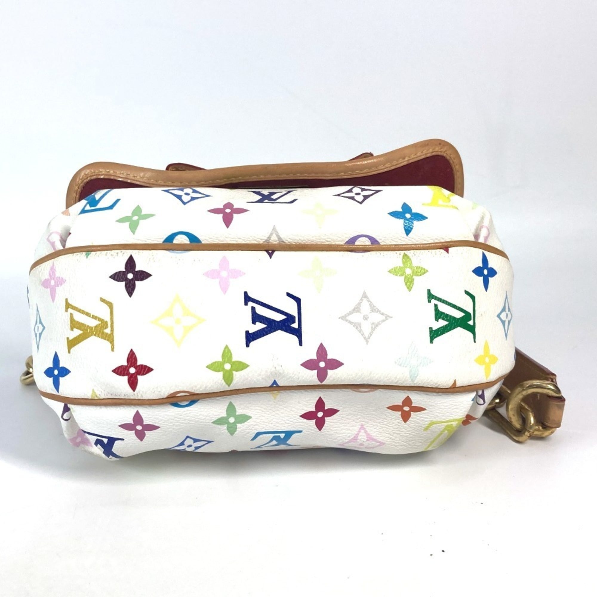 Louis Vuitton Blanc Multi-Color White Monogram Multicolore Handbag Shoulder Bag (Pre-Owned)
