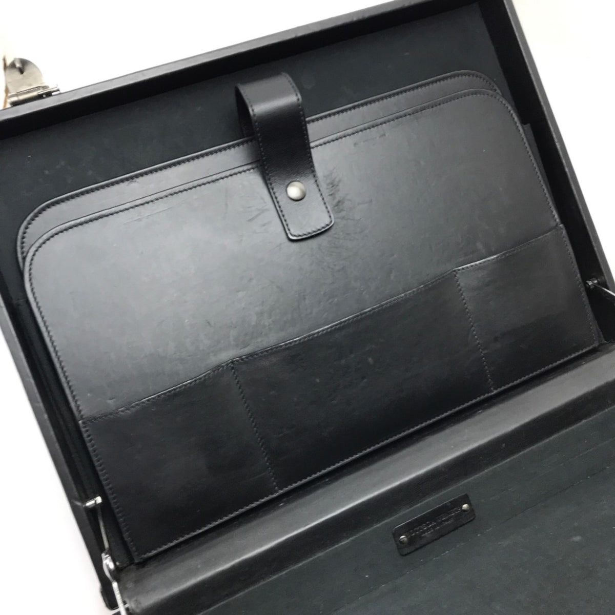 Bottega Veneta Black Leather Briefcase (Pre-Owned)