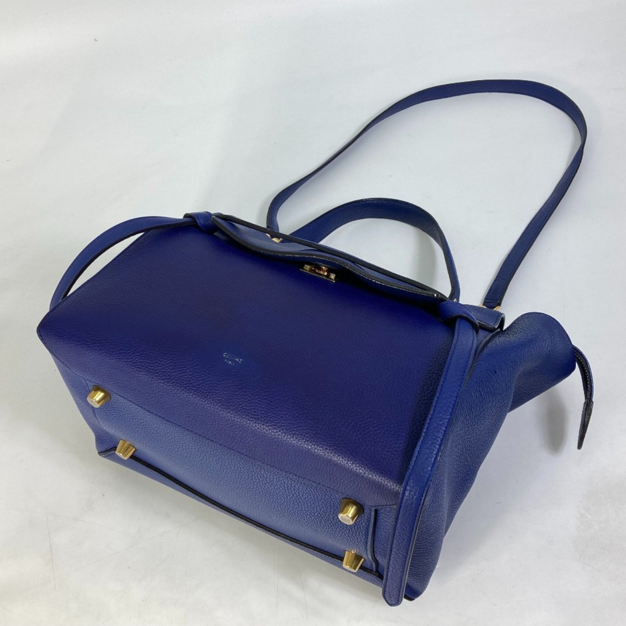 Celine Blue Leather Shoulder Bag (Pre-Owned)