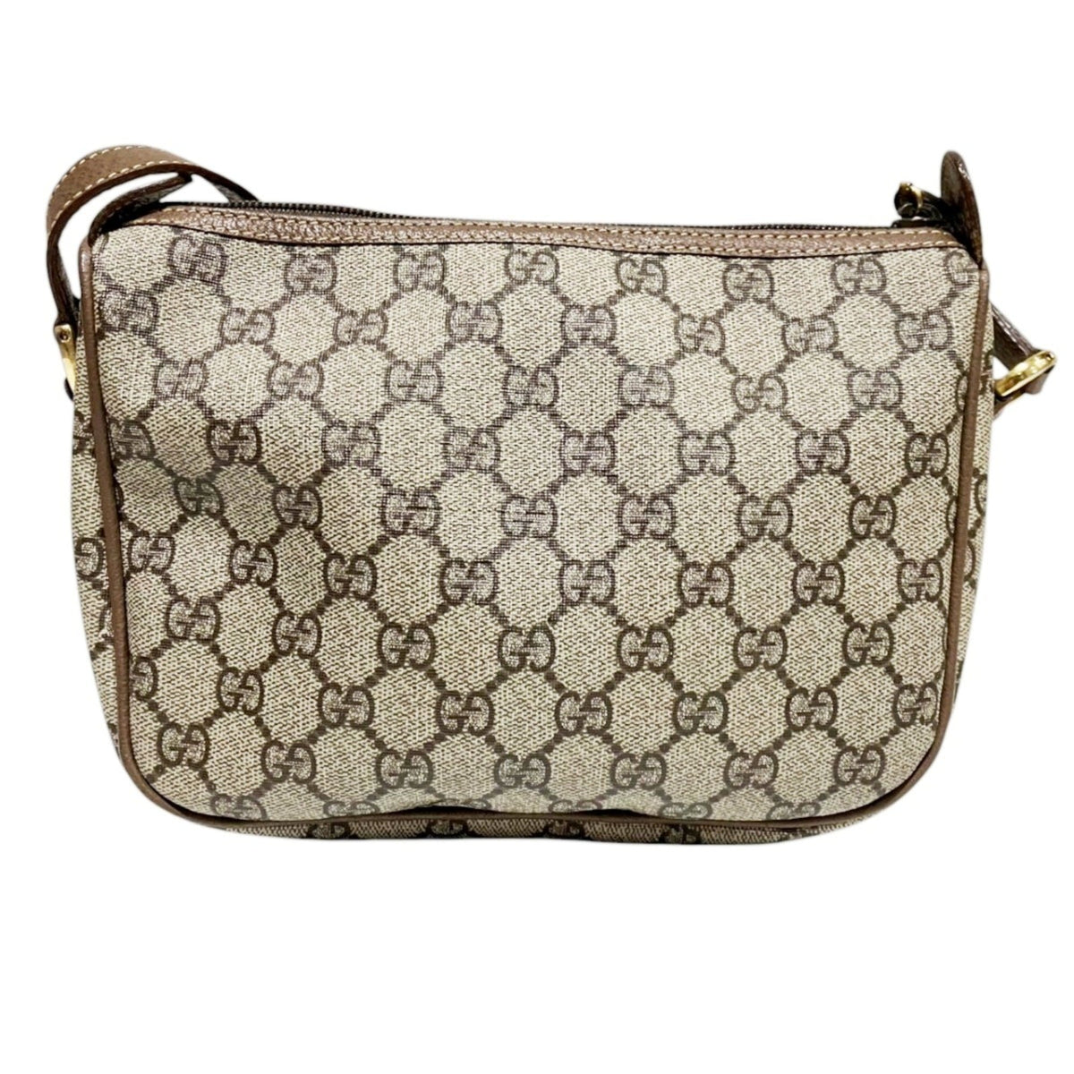 Gucci Beige Pvc Leather Shoulder Bag (Pre-Owned)