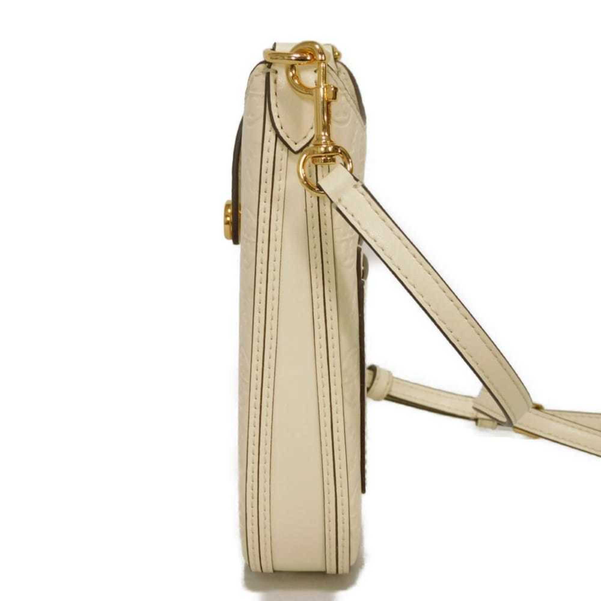 Tory Burch Cream White Leather Shoulder Bag (Pre-Owned)