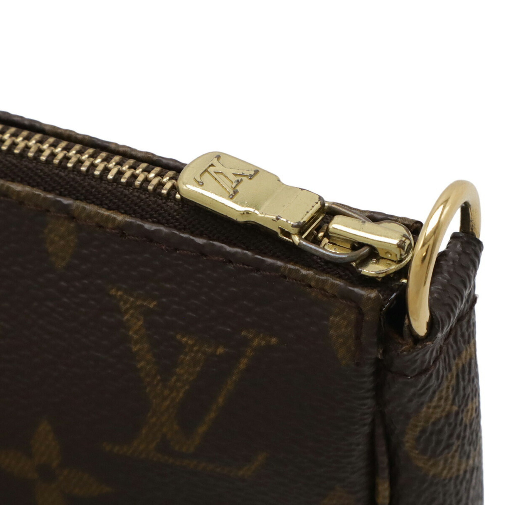 Louis Vuitton Brown Monogram Monogram Canvas Pvc Coated Canvas Handbag Pochette Pouch (Pre-Owned)