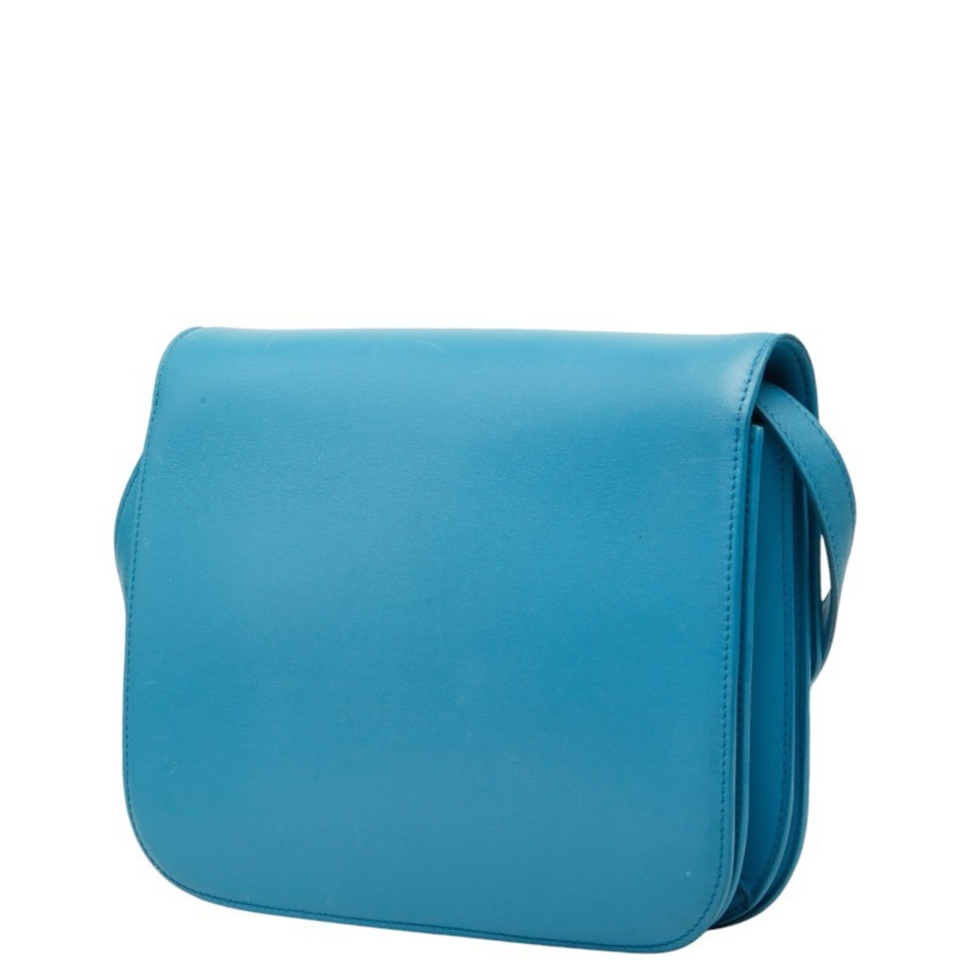 Celine Light Blue Leather Shoulder Bag (Pre-Owned)