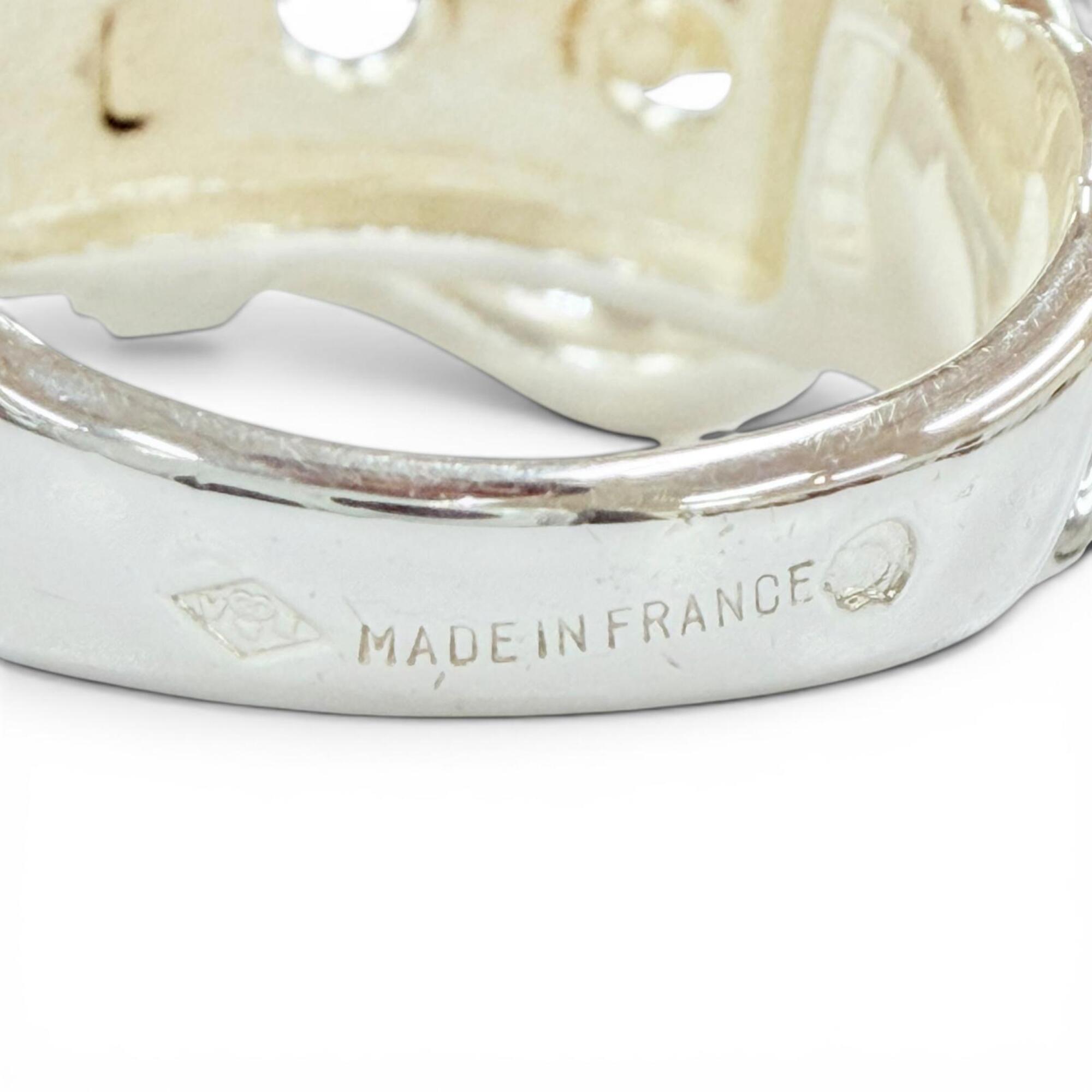 Hermes Silver Silver 925 Band Ring (Pre-Owned)