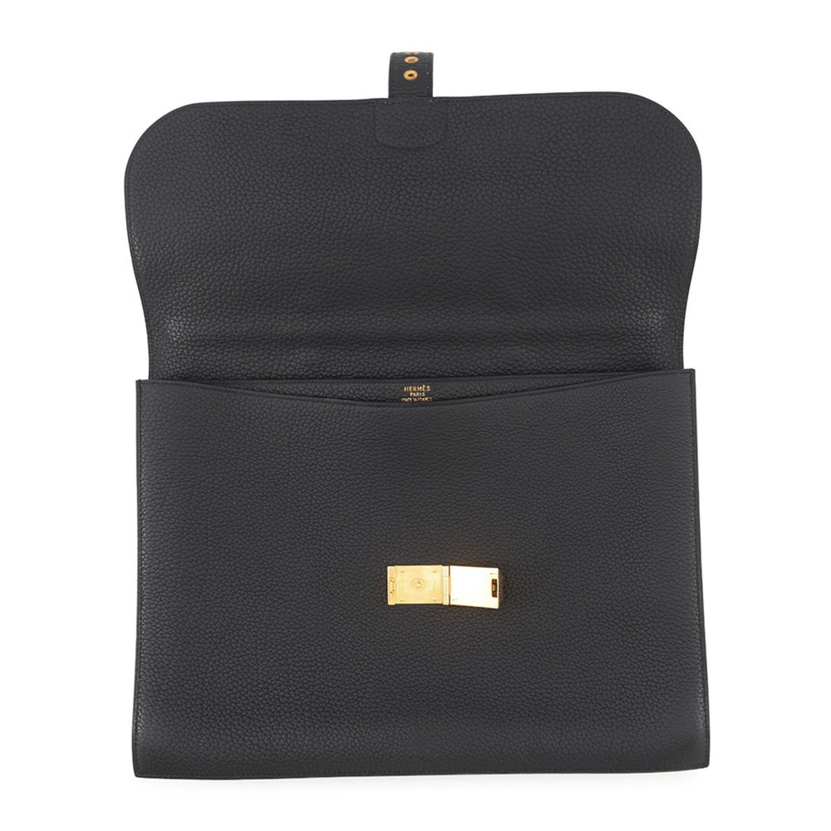 Hermes Black Togo Leather Briefcase (Pre-Owned)