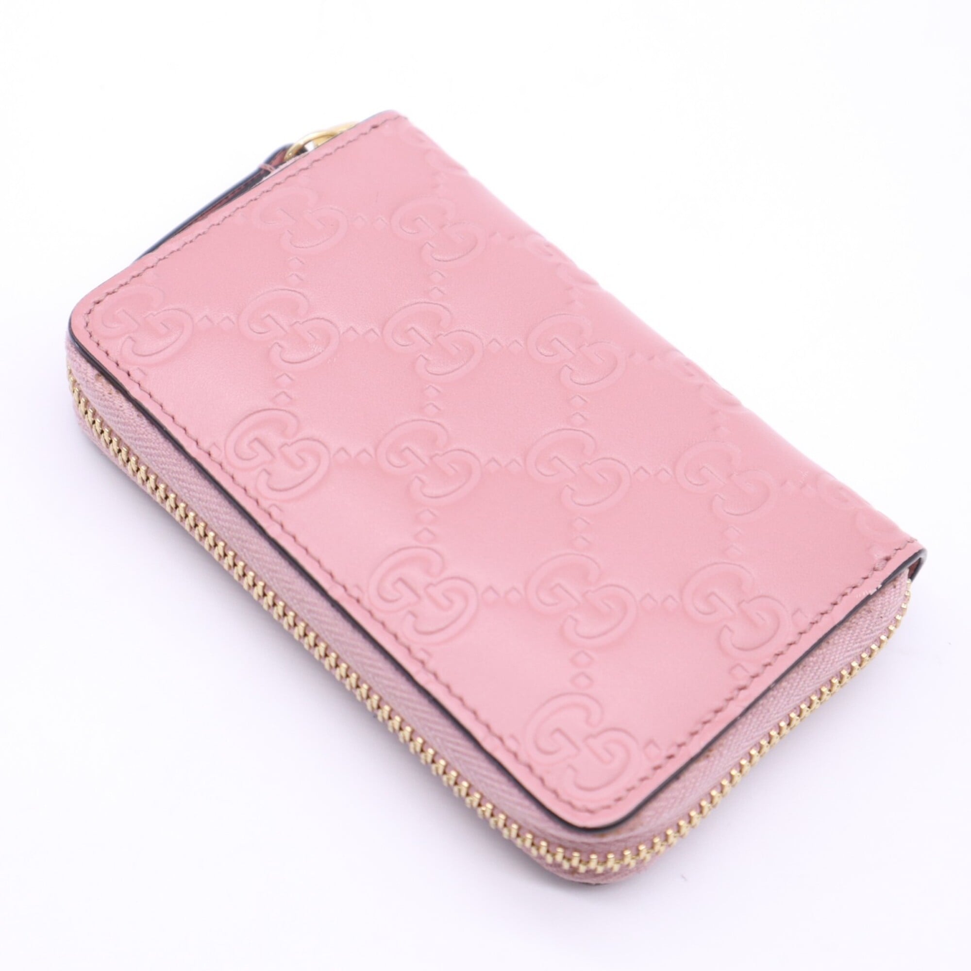 Gucci Pink Leather Coin Purse/Coin Case (Pre-Owned)