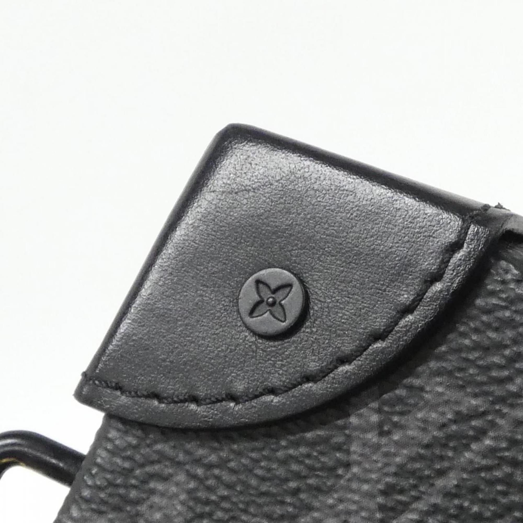 Louis Vuitton Black Coated Canvas Shoulder Bag (Pre-Owned)