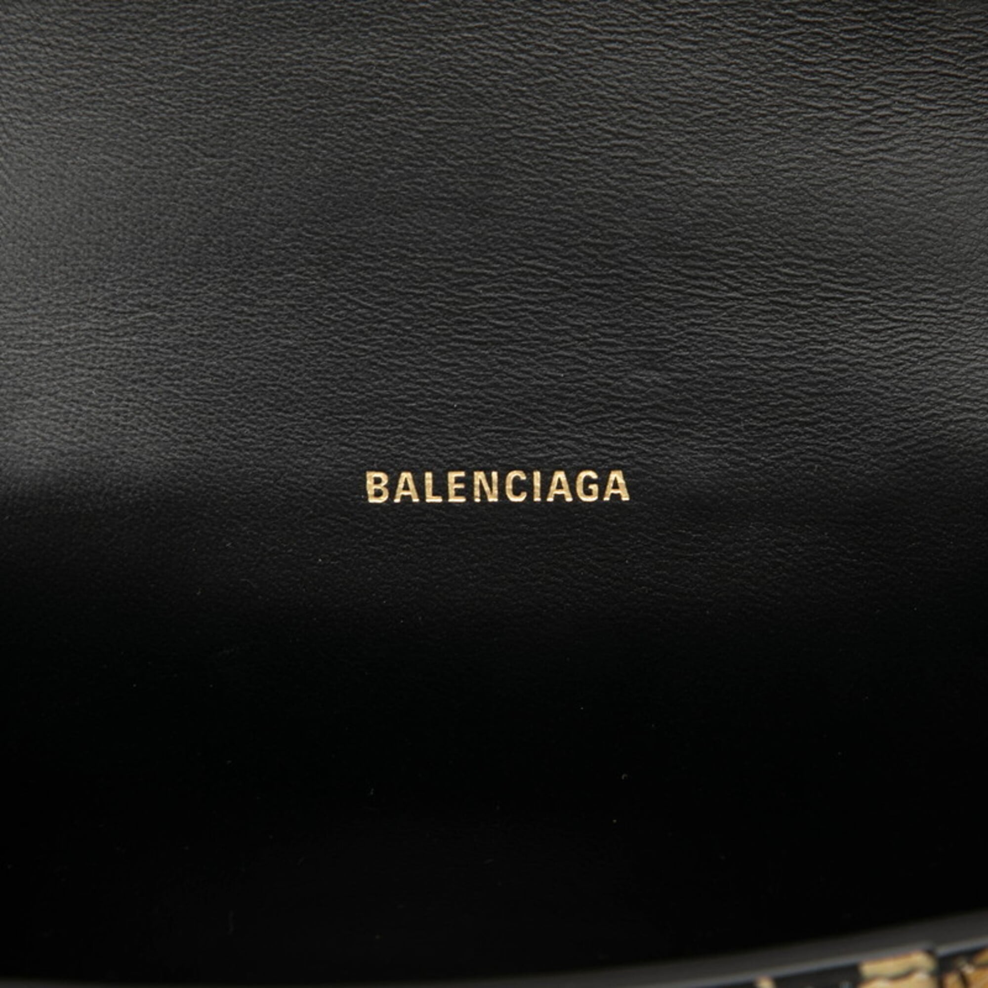 Balenciaga Black Brown Leather Handbag Shoulder Bag (Pre-Owned)