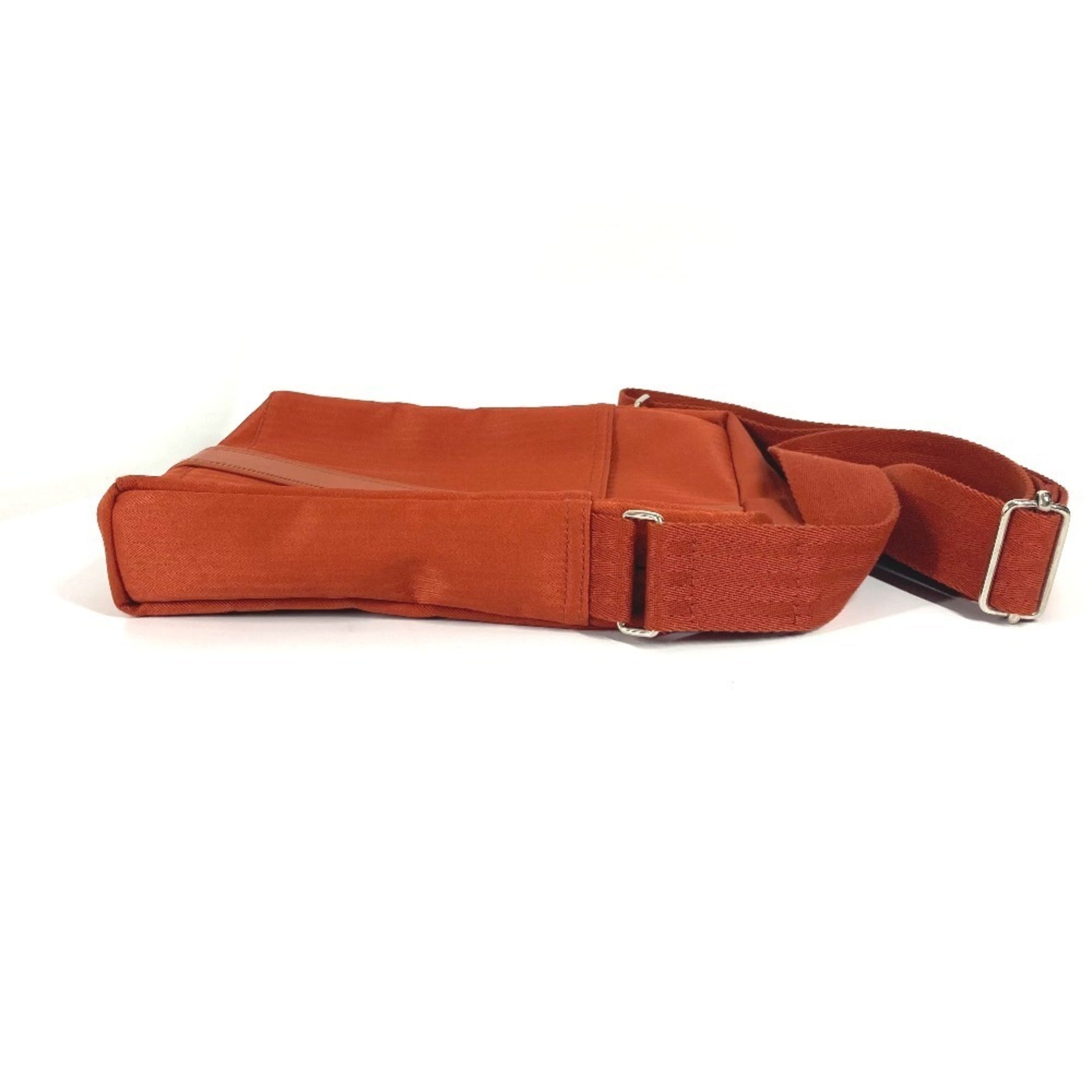 Hermes Acapulco Orange Nylon Canvas Pochette Shoulder Bag (Pre-Owned)