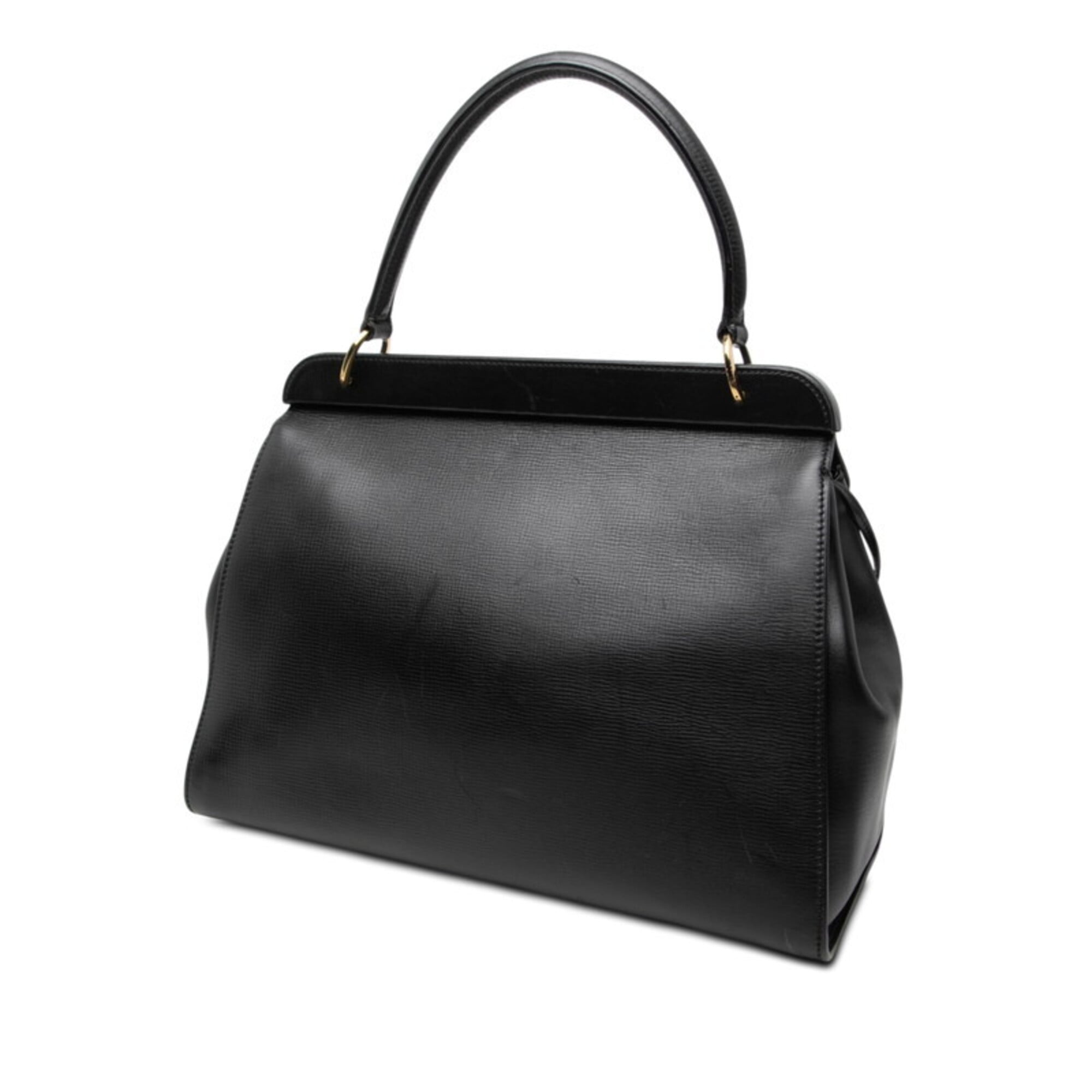 Gucci Black Leather Handbag Pouch (Pre-Owned)