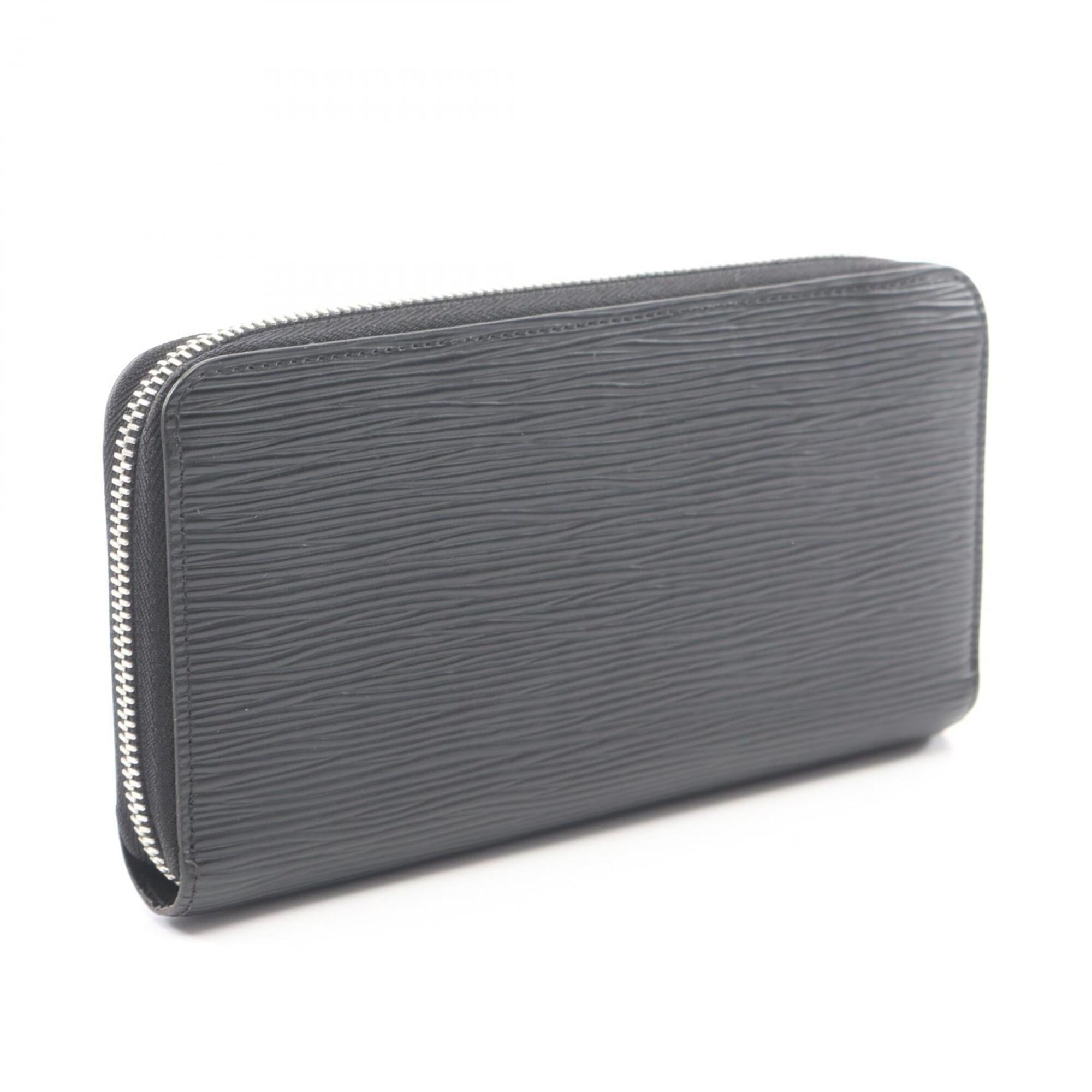 Louis Vuitton Black Leather Long Wallet (Bi-Fold) (Pre-Owned)