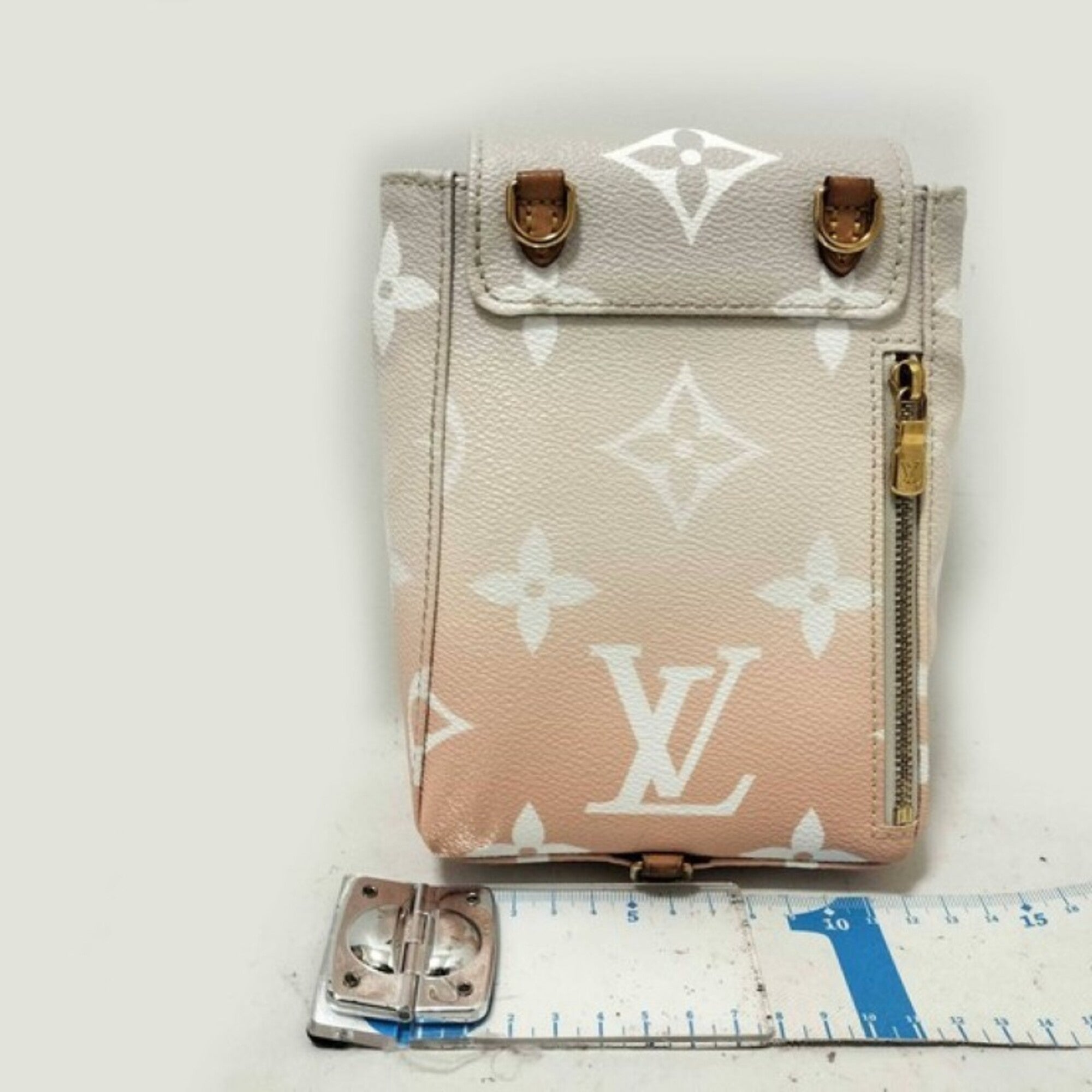 Louis Vuitton Gray Pink Pvc Leather Backpack (Pre-Owned)