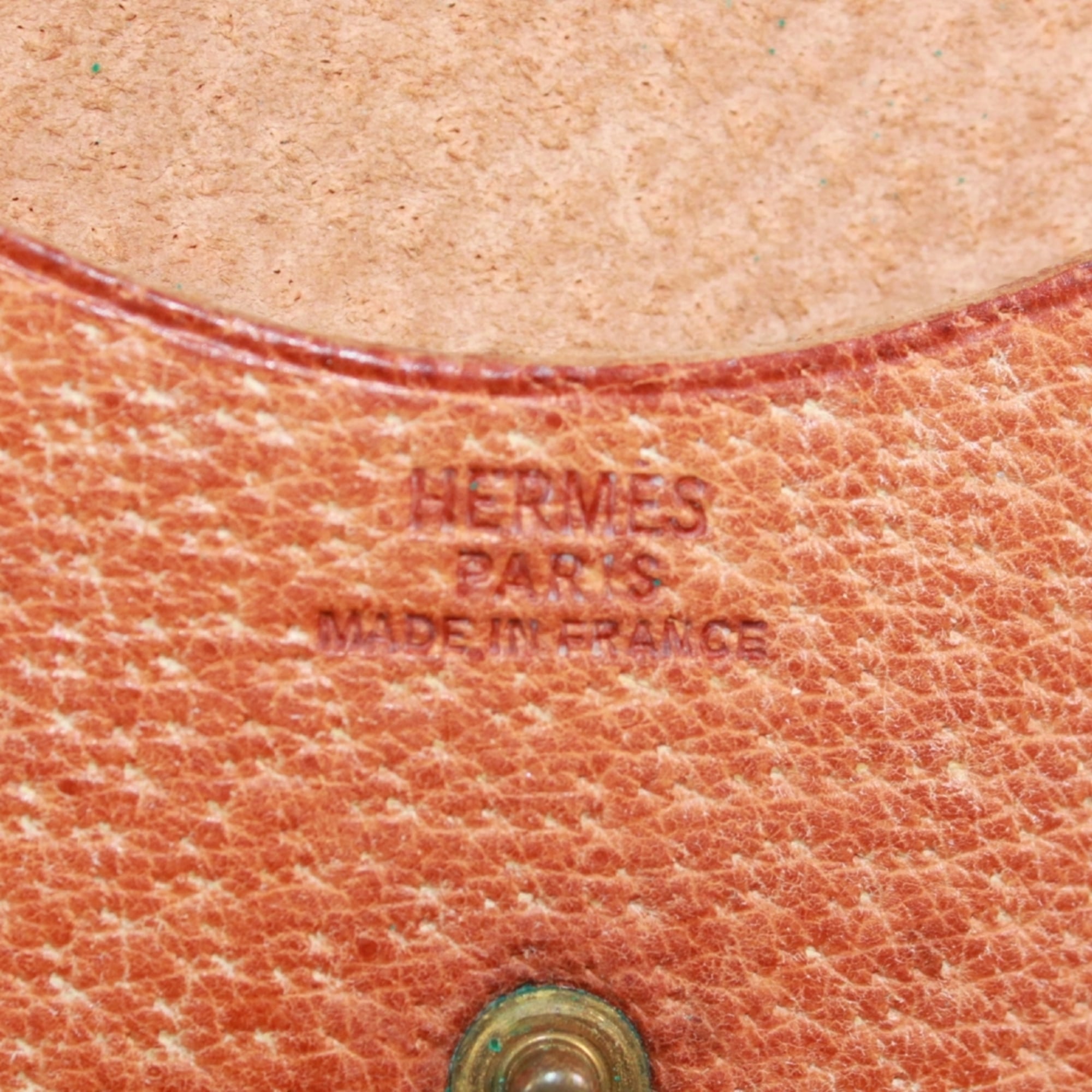 Hermes Brown Leather Coin Purse/Coin Case (Pre-Owned)