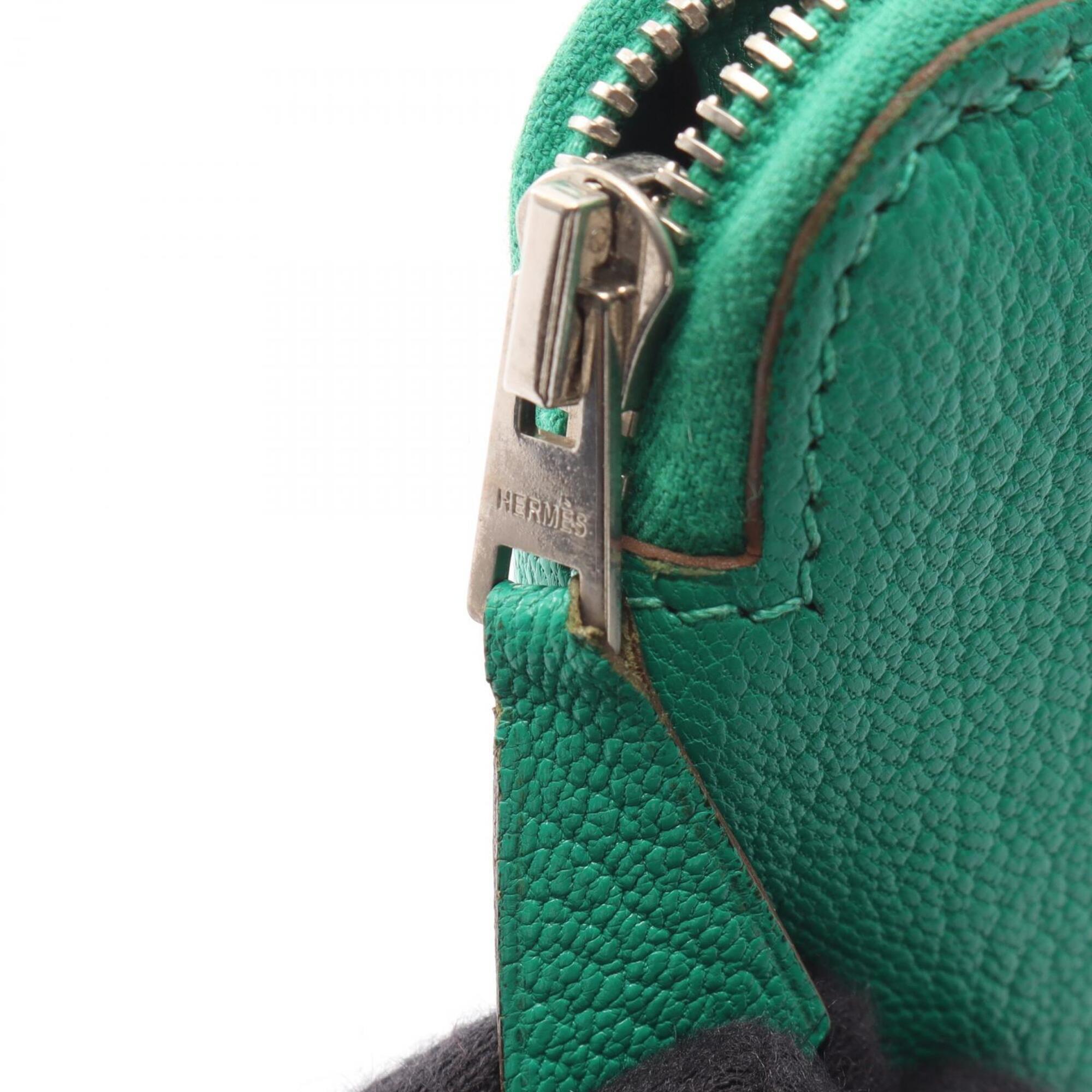 Hermes Green Mint Green Chevre Leather Long Wallet (Bi-Fold) (Pre-Owned)