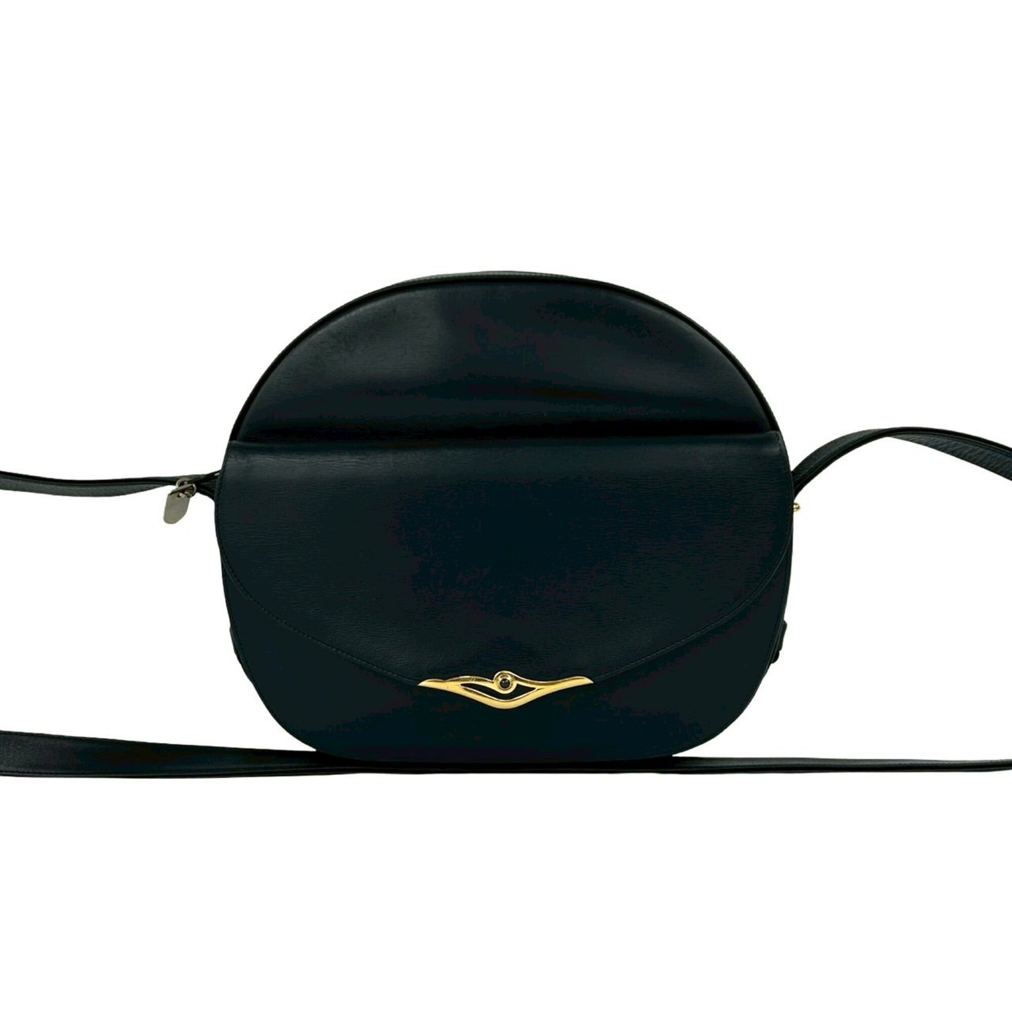 Cartier Black Leather Pochette Shoulder Bag (Pre-Owned)