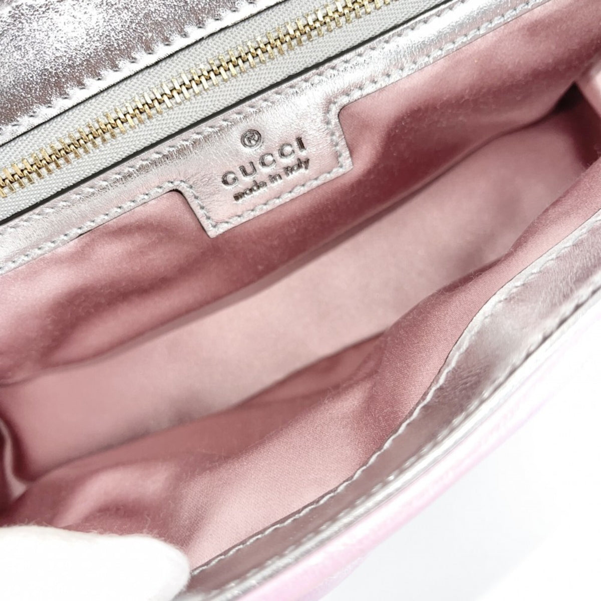 Gucci Aurora Pink Leather Shoulder Bag (Pre-Owned)