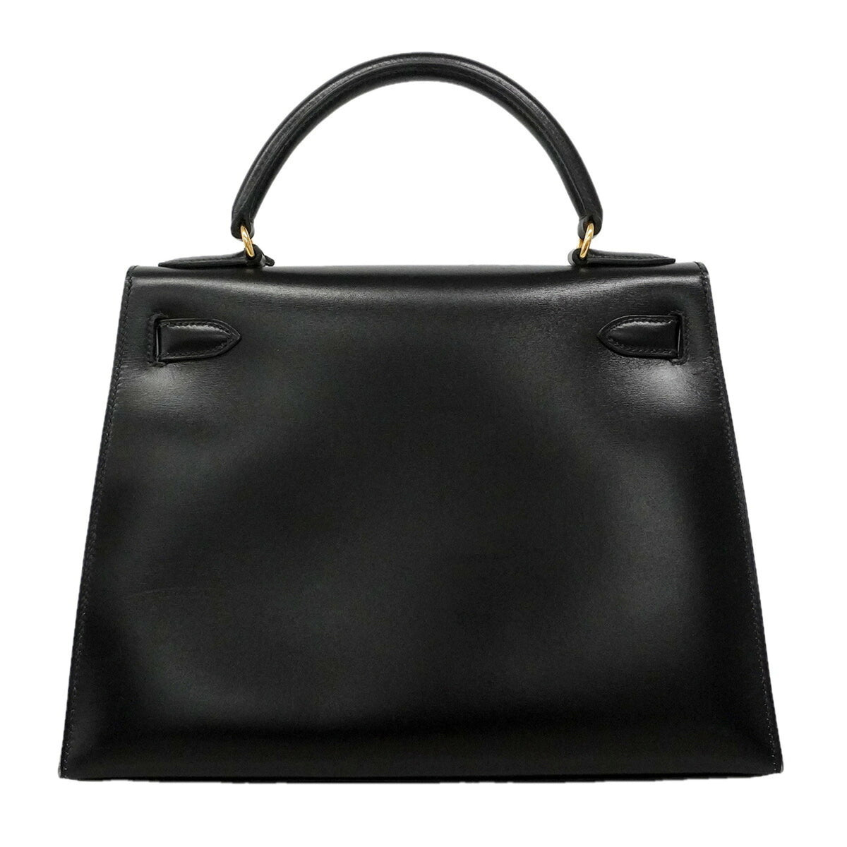 Hermes Black Box Calf Leather Handbag (Pre-Owned)