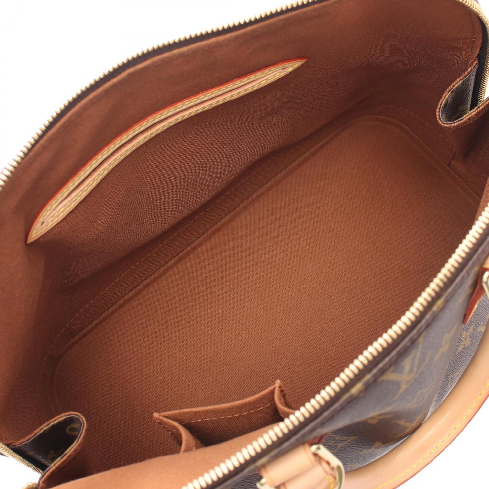 Louis Vuitton Brown Monogram Coated Canvas Leather Handbag (Pre-Owned)